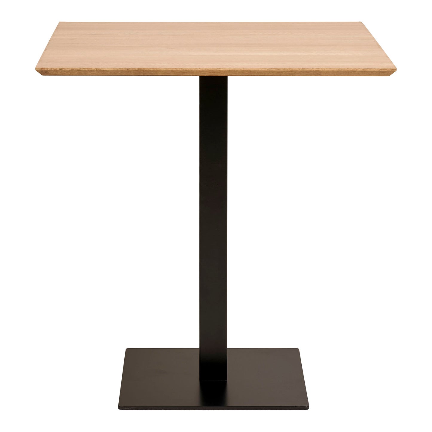Fano Cafebord - Cafebord, Melamin, Natur, Sort Metal Base 70X70X75 Cm ⎮ 5713917033126 ⎮ 2250001