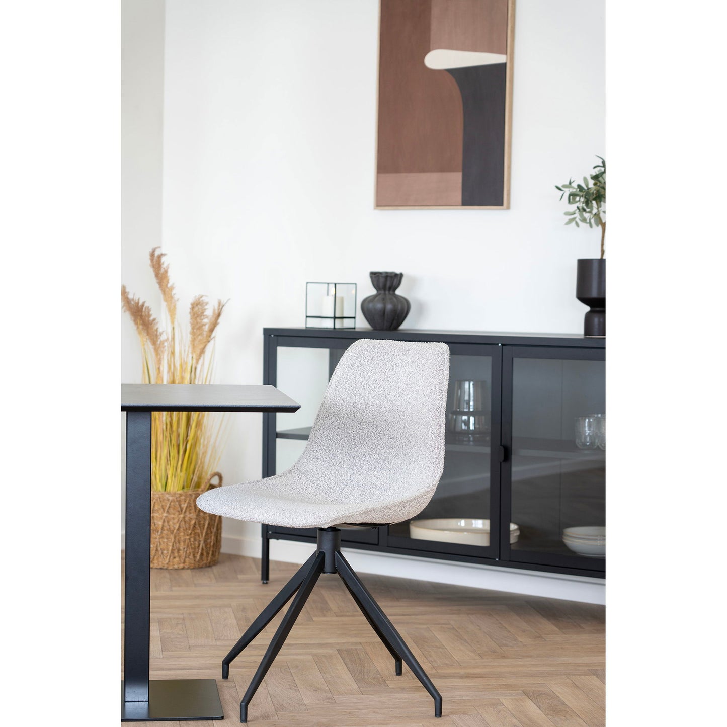 Fano Cafebord - Cafebord, Melamin, Mørk Stenlook, Metal Base 70X70X75 Cm ⎮ 5713917033287 ⎮ 2250002