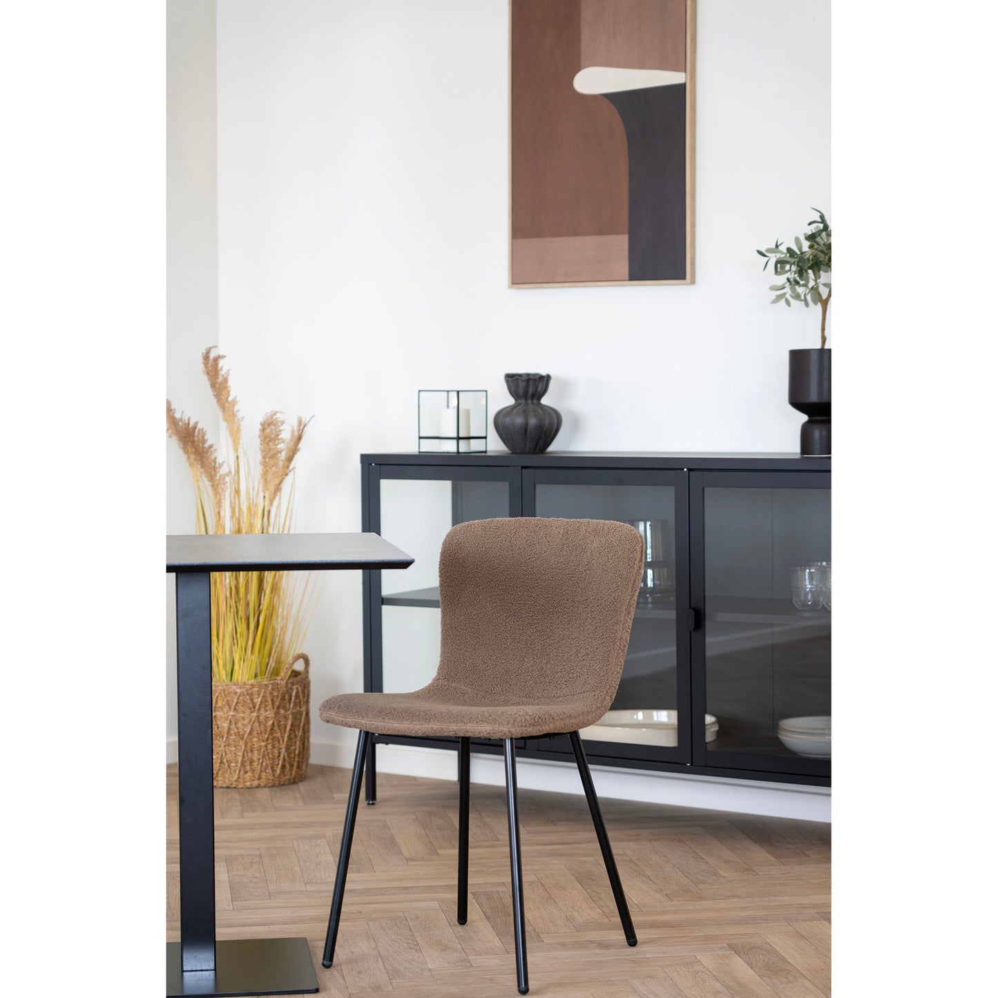 Fano Cafebord - Cafebord, Melamin, Mørk Stenlook, Metal Base 70X70X75 Cm ⎮ 5713917033287 ⎮ 2250002