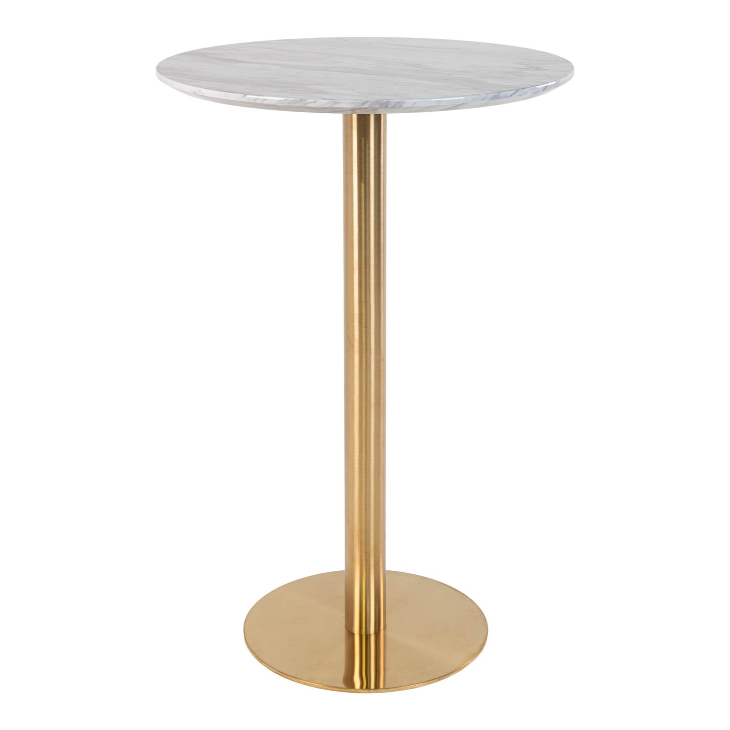 Bolzano Barbord - Barbord, Marmor Look Bordplade, Messing Look Base Ø70X105Cm ⎮ 5713917005420 ⎮ 2301000