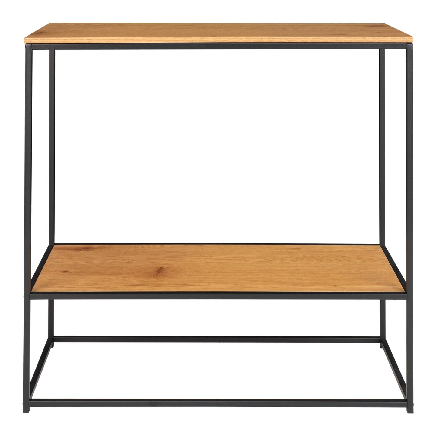 Vita Konsolbord - Konsolbord, 2 Hylder, Egetræslook, Sort Stel 80X36X80 Cm ⎮ 5713917008827 ⎮ 2301075