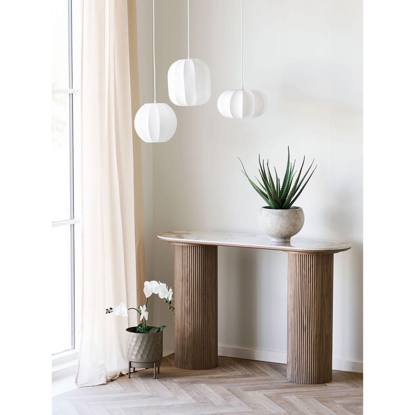 Athens Konsolbord - Konsolbord, Keramik Bordplade, Hvid, Mørkebrun 40X120X78 Cm ⎮ 5713917038145 ⎮ 2301085