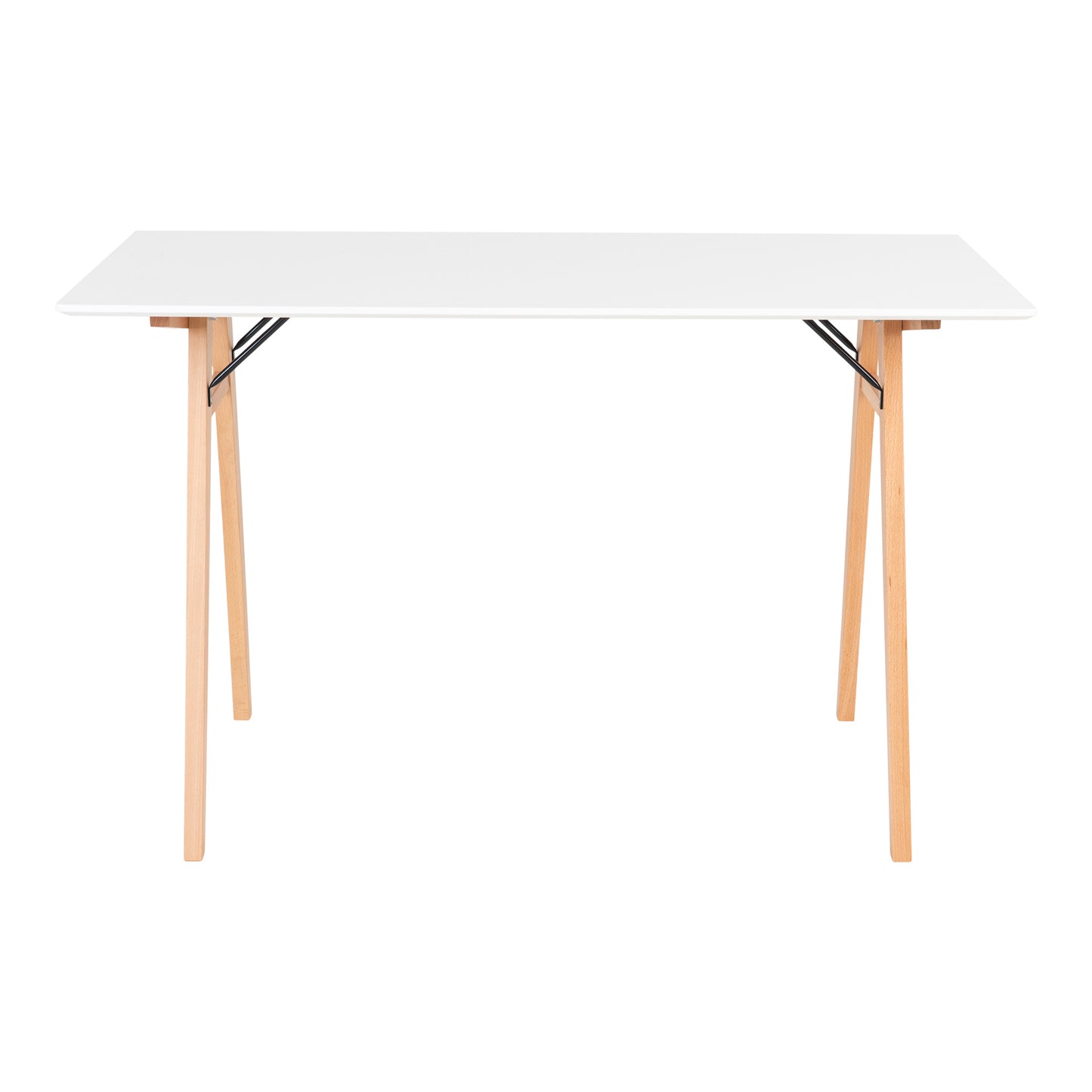 Vojens Skrivebord - Skrivebord, Hvid Og Natur 120X60X75 Cm ⎮ 5713917001125 ⎮ 2402020