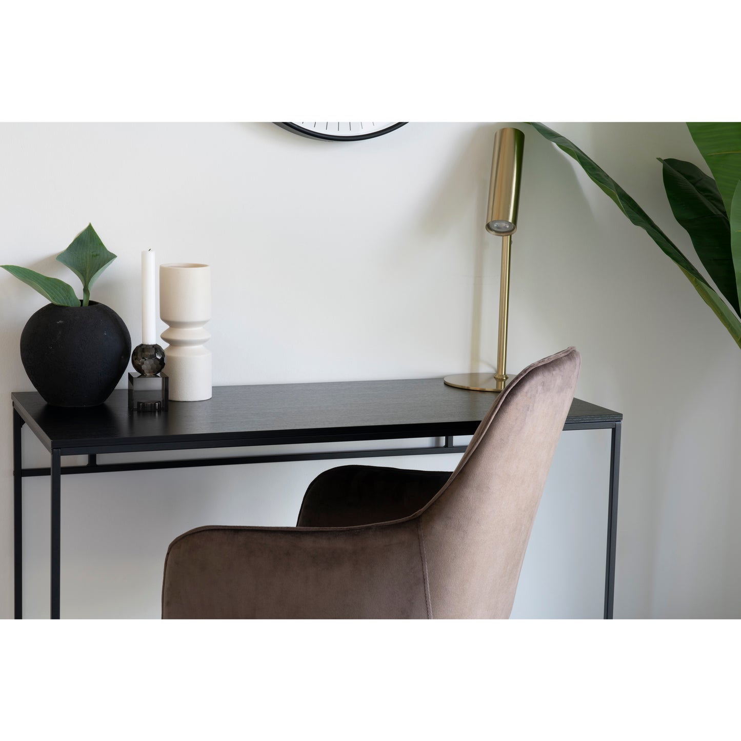 Vita Skrivebord - Skrivebord, Sort Med Sort Stel 100X45X75 Cm ⎮ 5713917005604 ⎮ 2402050