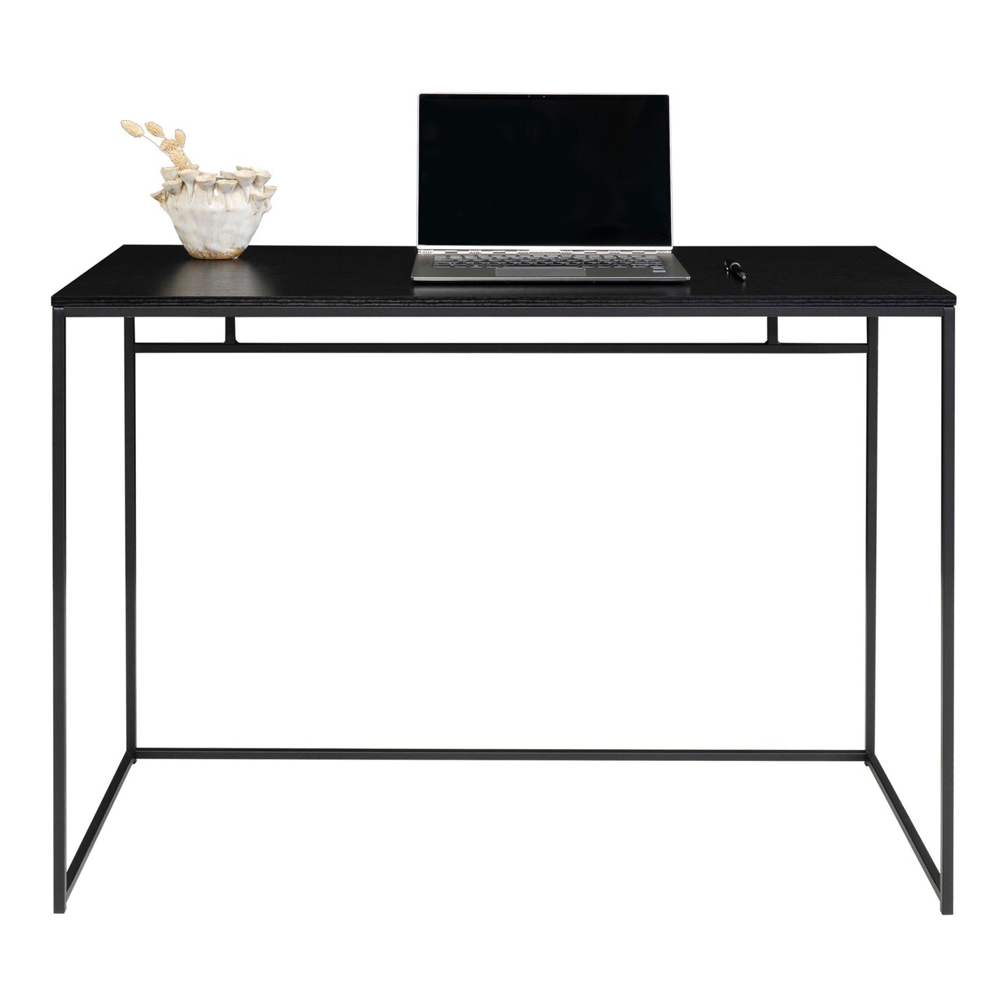 Vita Skrivebord - Skrivebord, Sort Med Sort Stel 100X45X75 Cm ⎮ 5713917005604 ⎮ 2402050