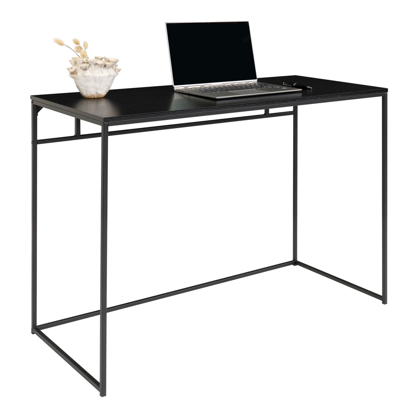Vita Skrivebord - Skrivebord, Sort Med Sort Stel 100X45X75 Cm ⎮ 5713917005604 ⎮ 2402050