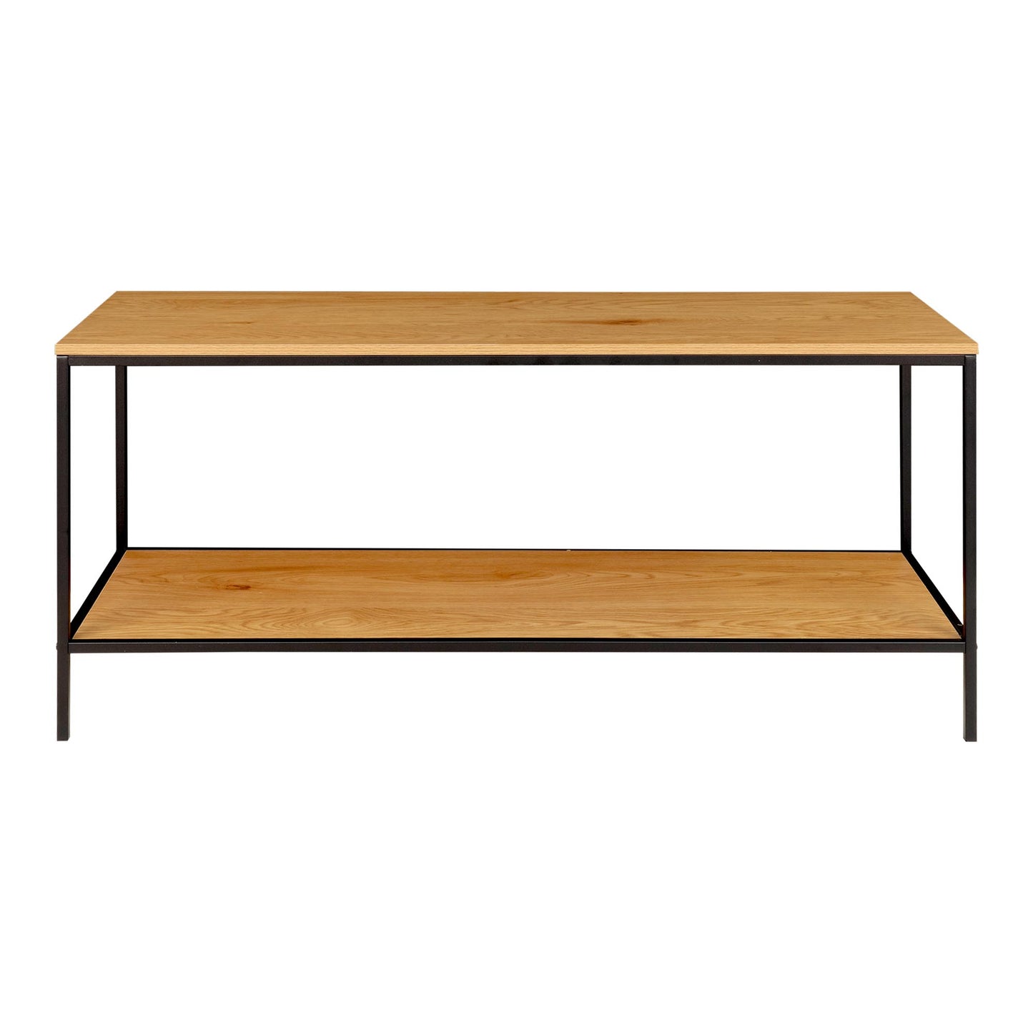 Vita Tv-Bænk - Tv-Bænk, 2 Hylder, Egetræslook, Sort Stel 100X36X45 Cm ⎮ 5713917008865 ⎮ 2501035