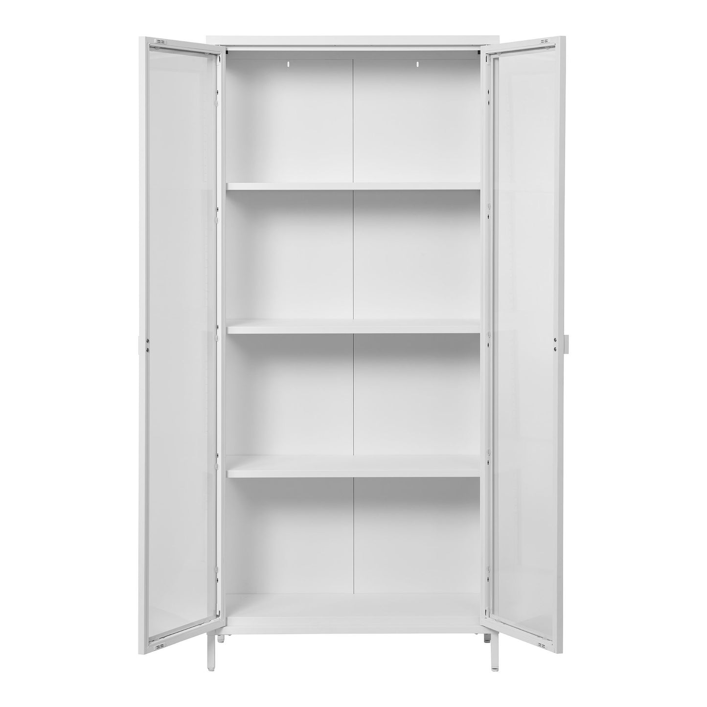 Brisbane Vitrineskab - Vitrineskab, 2 Glaslåger, Stål, Hvid 80X35X175 Cm ⎮ 5713917031443 ⎮ 3001041