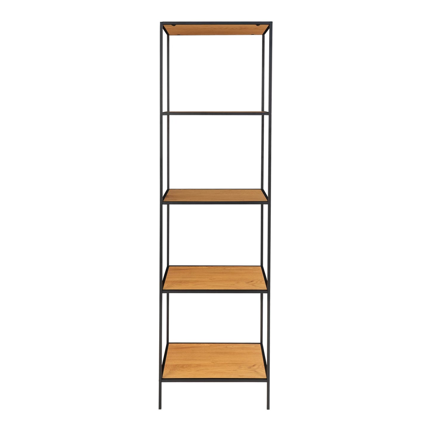 Vita Reol - Reol, 5 Hylder, Egetræslook, Sort Stel 51X36X170 Cm ⎮ 5713917008803 ⎮ 3001075