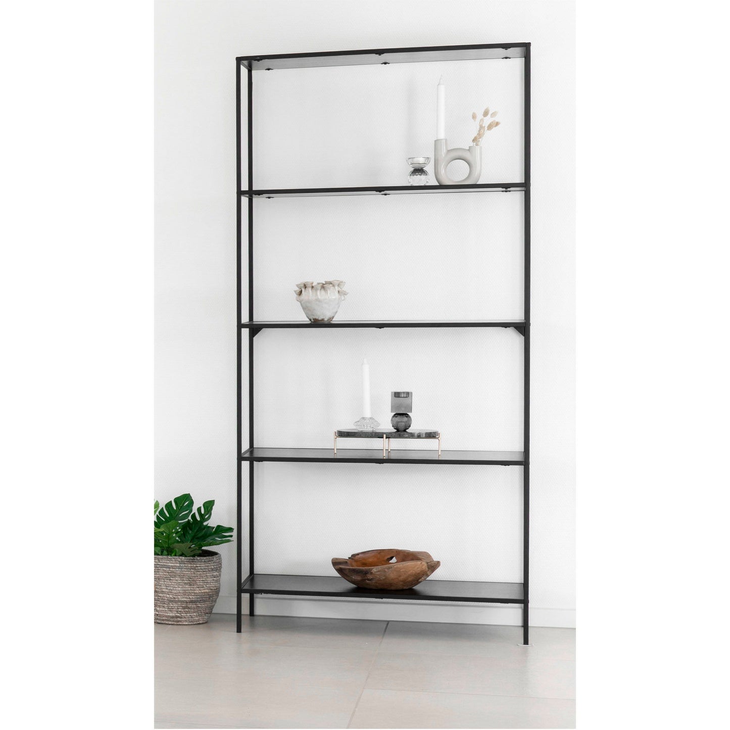 Vita Reol - Reol, 5 Hylder, Metal, Sort 80X36X170 Cm ⎮ 5713917005031 ⎮ 3001100