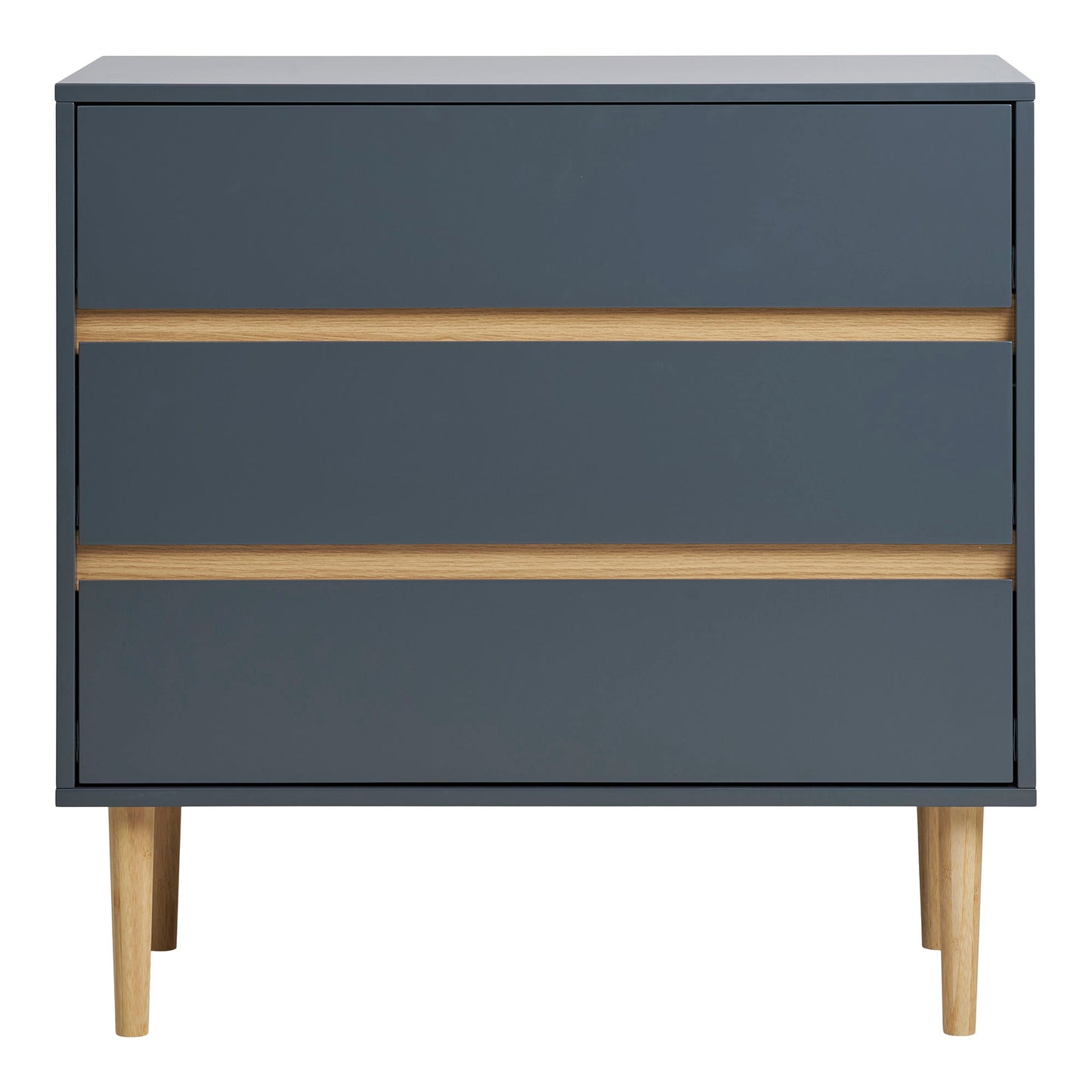 Bisley Kommode - Kommode, Malet Træ, 3 Skuffer, Mørkegrå80X40X80 Cm ⎮ 5713917032037 ⎮ 3102010