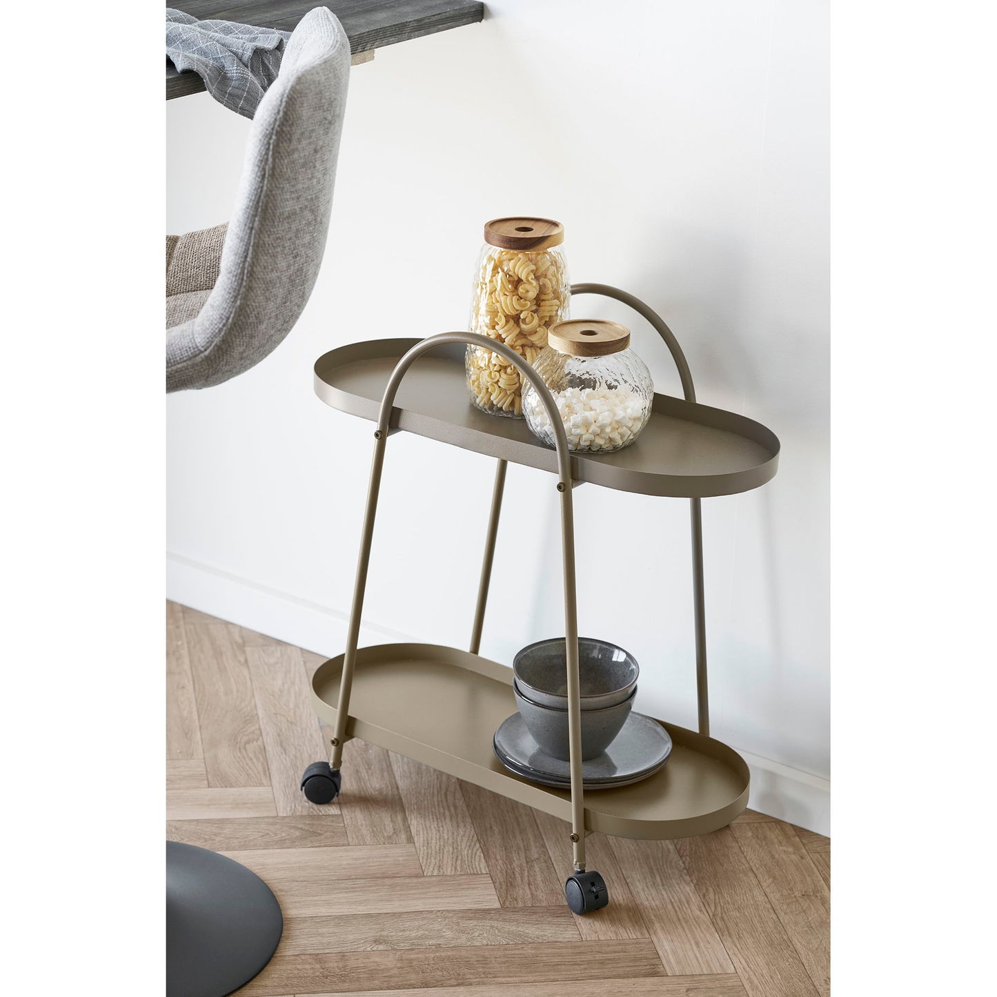 Empoli Barvogn - Barvogn, 2 Hylder, Stål, Brun 27,5X60X64 Cm ⎮ 5713917036264 ⎮ 3301020