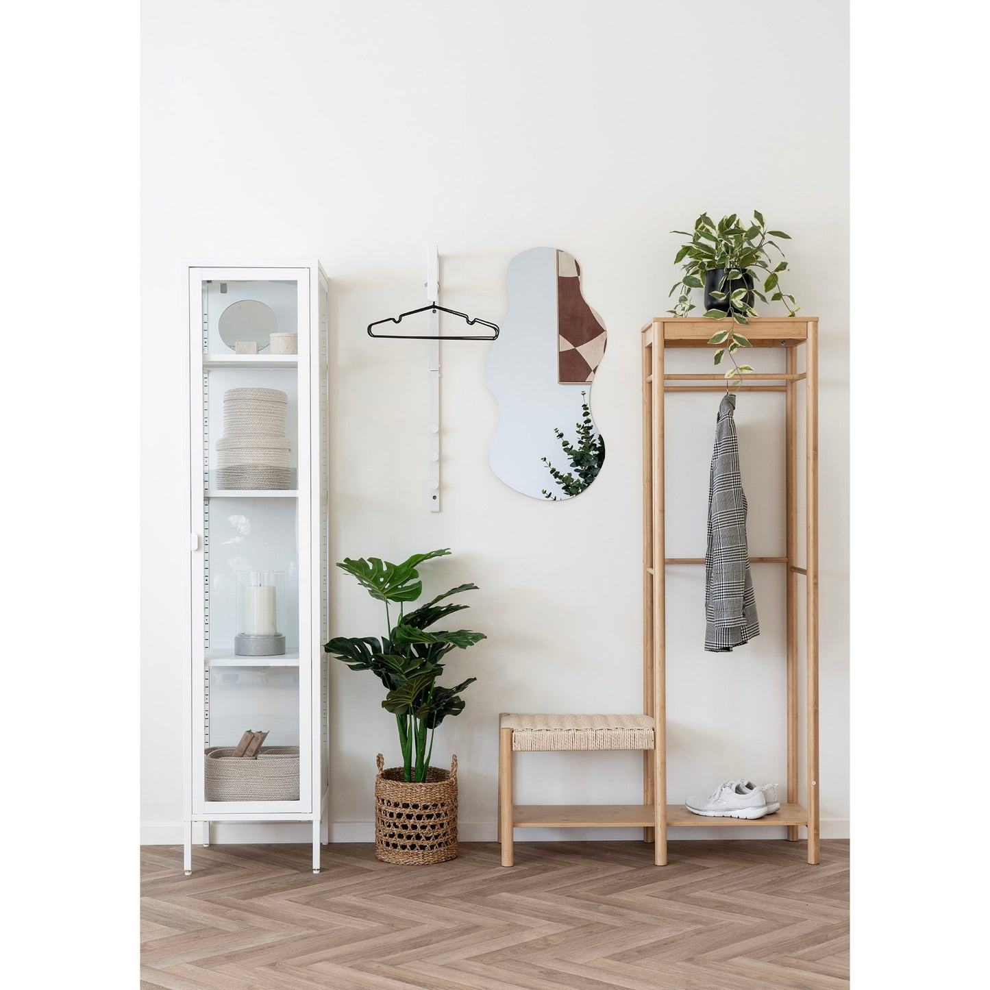 Ember Tøjstativ - Tøjstativ Med Naturflet Bænk, Bambus, Natur36X95X165 Cm&Nbsp; ⎮ 5713917030774 ⎮ 3604053