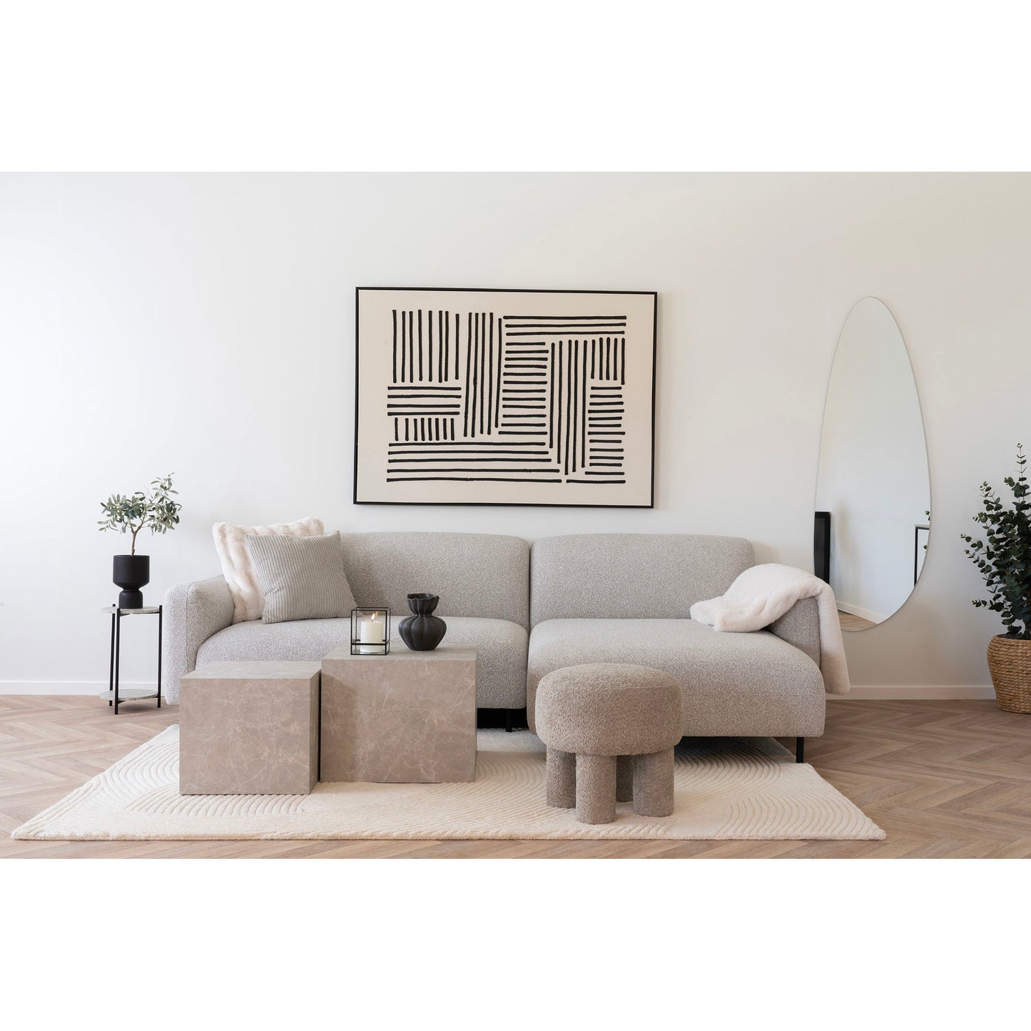Galena Plaid - Plaid, Imiteret Pels, Hvid 130X180 Cm ⎮ 5713917031696 ⎮ 3960918