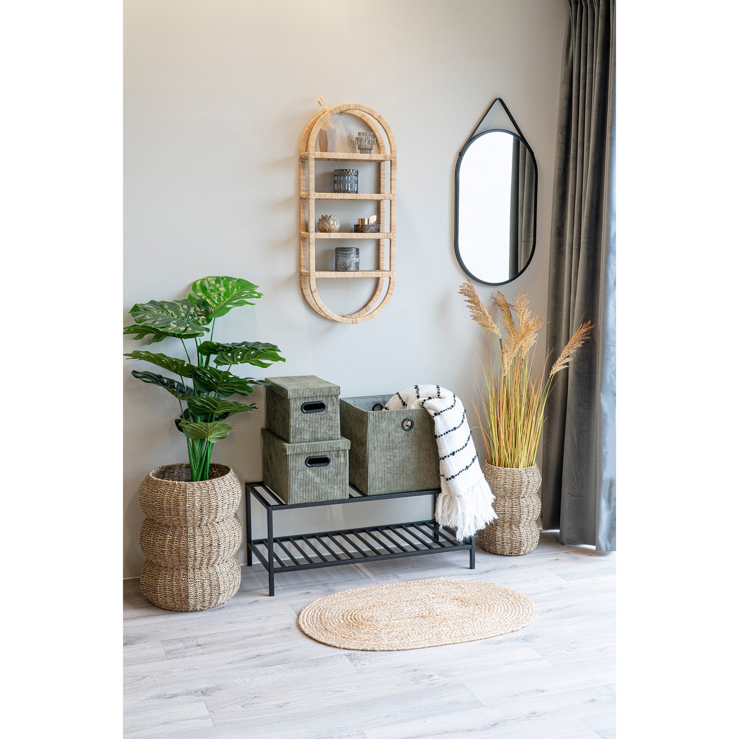 Bombay Dørmåtte - Dørmåtte, Flettet Jute, Natur, Oval 50X80 Cm ⎮ 5713917022717 ⎮ 3981095