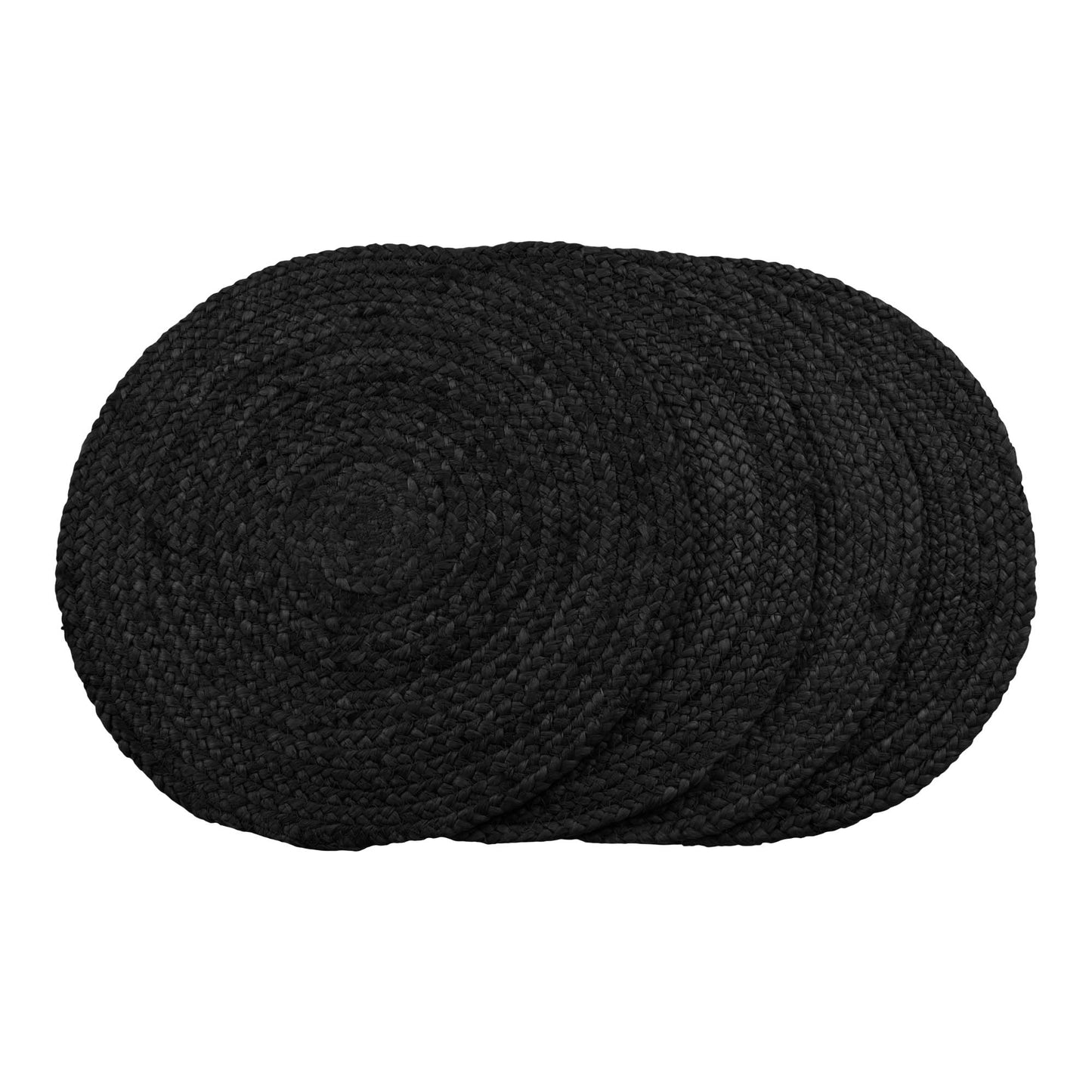 Bombay Dækkeservietter, Sæt Af 4 - Dækkeservietter, Flettet Jute, Mørkegrå, Ø38 Cm, Sæt Af 4 ⎮ 5713917010745 ⎮ 3984002