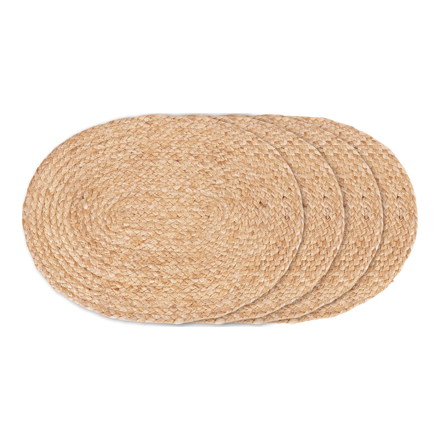 Bombay Dækkeservietter - Dækkeservietter, Flettet Jute, Natur, Oval 35X45 Cm, Sæt Af 4 ⎮ 5713917023257 ⎮ 3984003