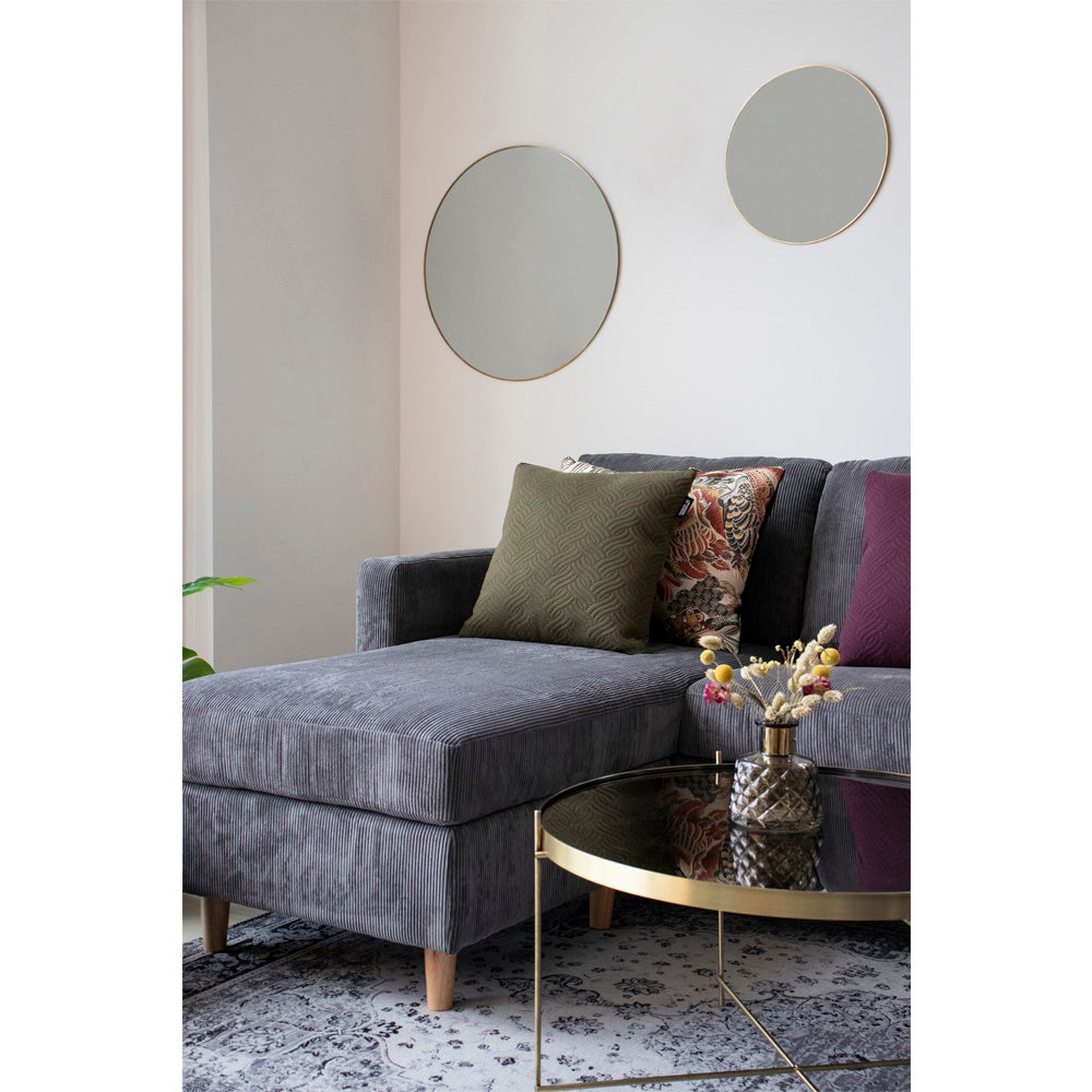 Jersey Spejl - Spejl, Stål, Messing Look, Ø60 Cm ⎮ 5713917003440 ⎮ 4001160