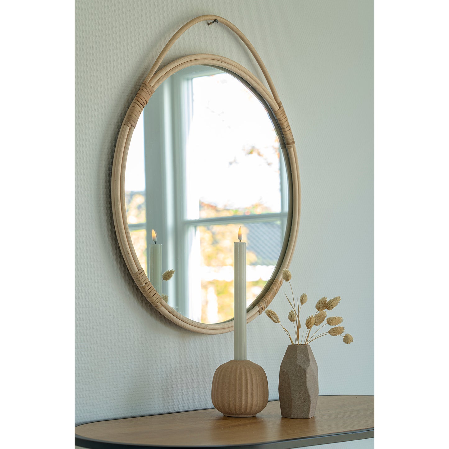 Malo Spejl - Spejl, Rattan, Natur Ø50 Cm ⎮ 5713917020119 ⎮ 4001250