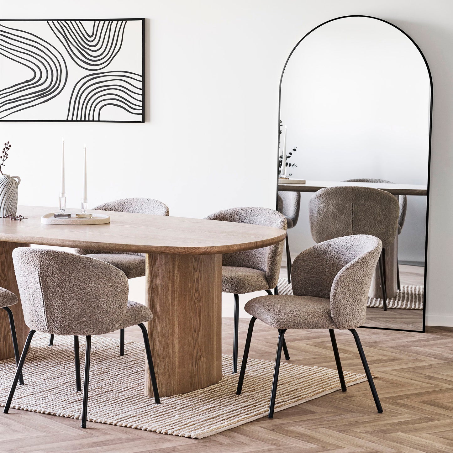 Madrid Spejl - Spejl, Aluminium, Sort 90X180 Cm ⎮ 5713917031375 ⎮ 4001500
