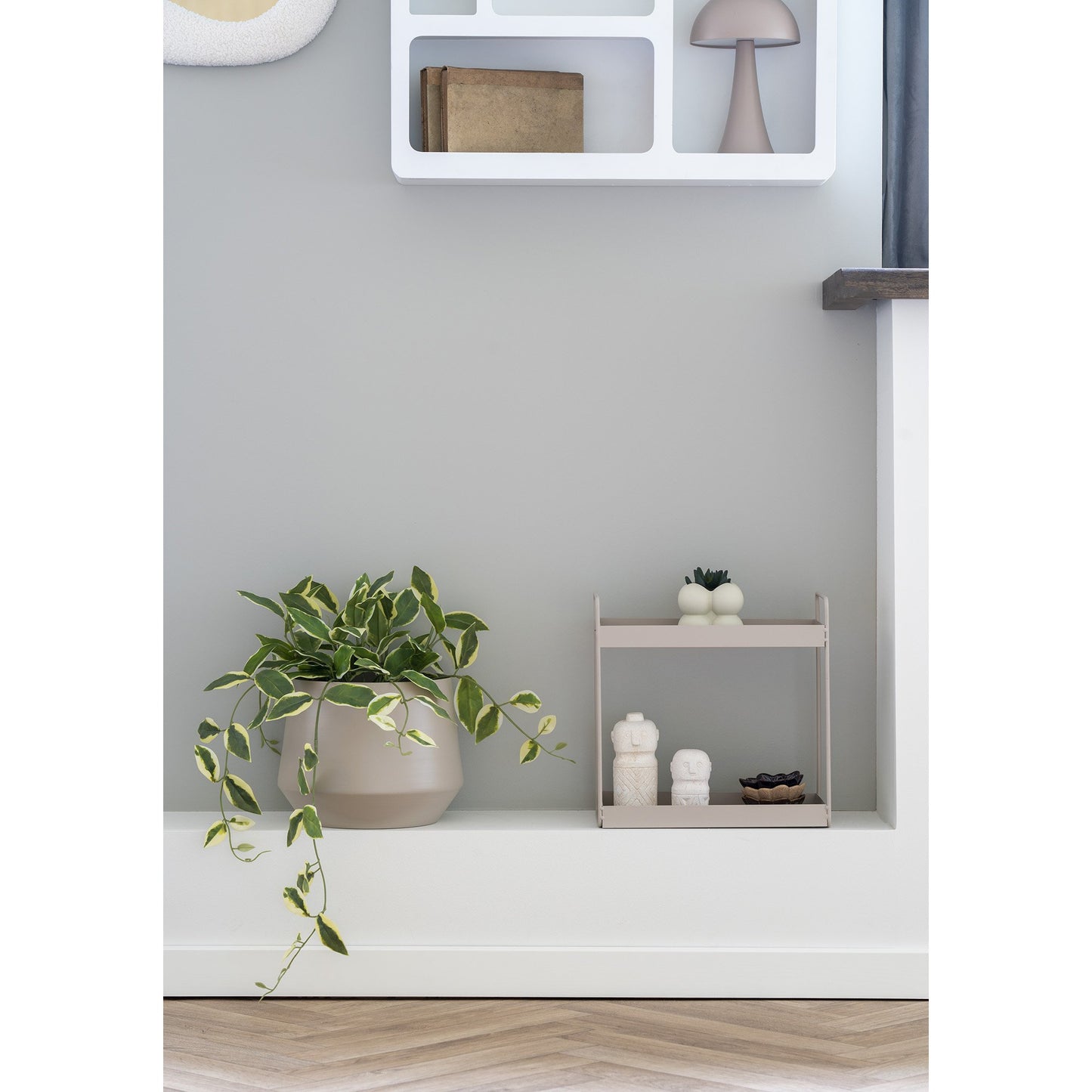 Rabo Stående Dobbelthylde - Stående Dobbelthylde, Stål, Sand, 2 Hylder 30X15X31 Cm ⎮ 5713917026074 ⎮ 4201050