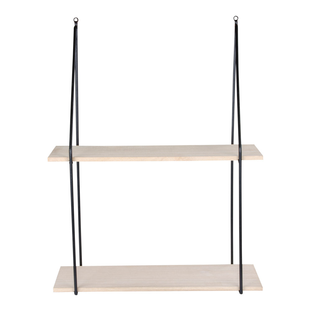 Haag Væghylde - Væghylde, 2 Træhylder, Sort Stel 55X21 Cm ⎮ 5713917005994 ⎮ 4291020