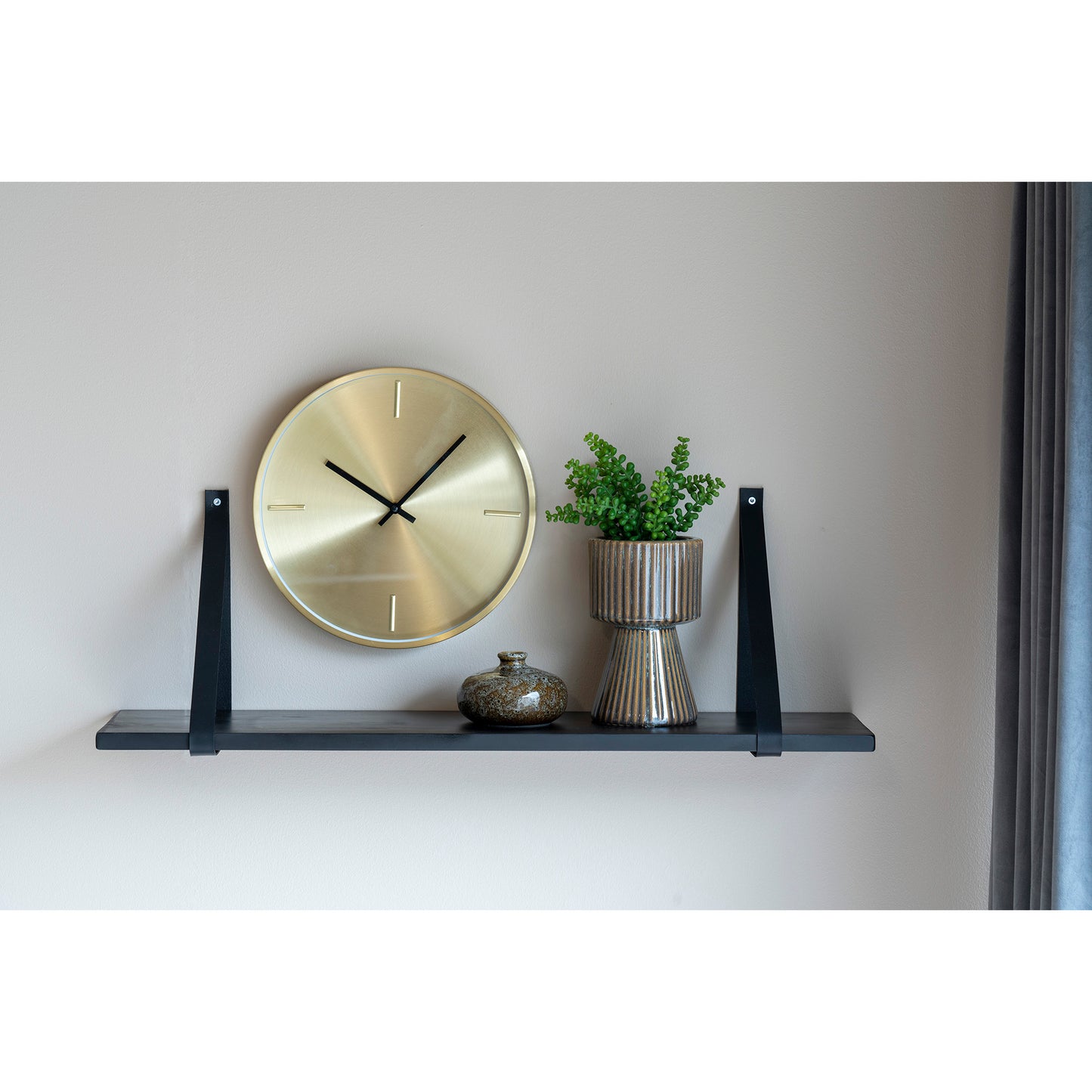 Forno Hylde - Hylde, Sort, Sorte Læderstropper 80X20 Cm ⎮ 5713917002542 ⎮ 4292015