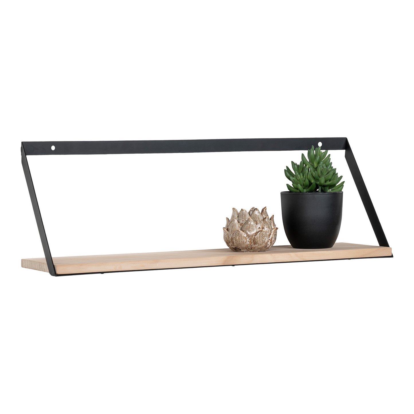 Basel Hylde - Væghylde, Stål, Fyrtræ 55X14X18 Cm ⎮ 5713917023028 ⎮ 4292210