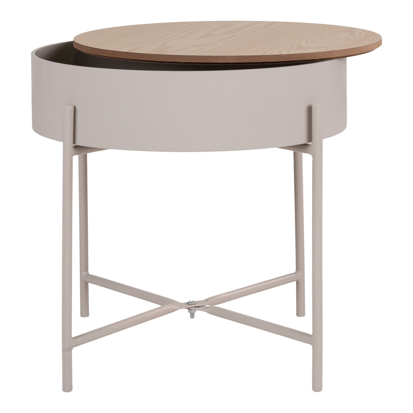 Sisco Hjørnebord - Hjørnebord, Beige Stel, Natur Top Ø40X40 Cm ⎮ 5713917025138 ⎮ 4293000