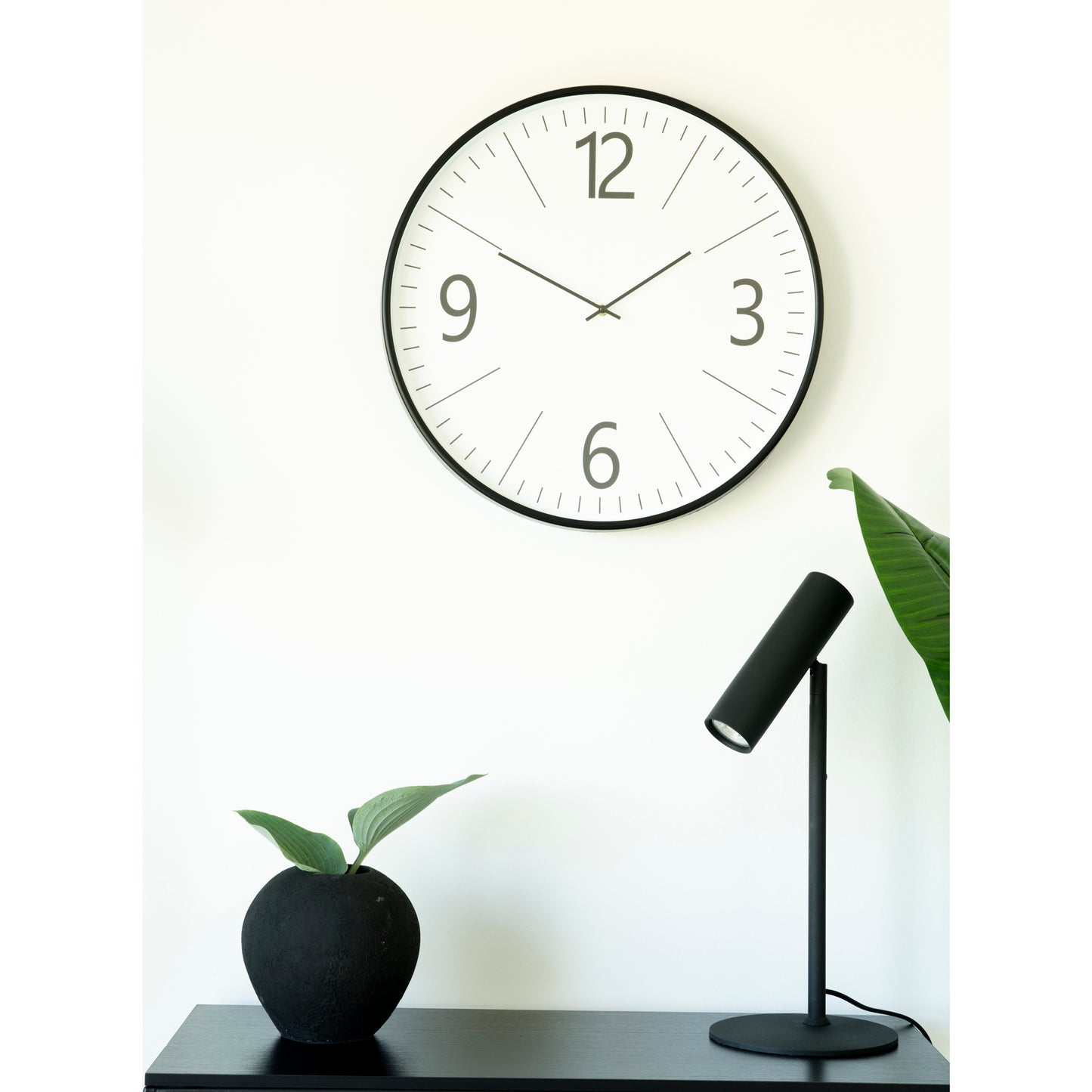 Biel Vægur - Vægur, Sort Og Hvid, Lydløs Ø51 Cm ⎮ 5713917016396 ⎮ 4361090