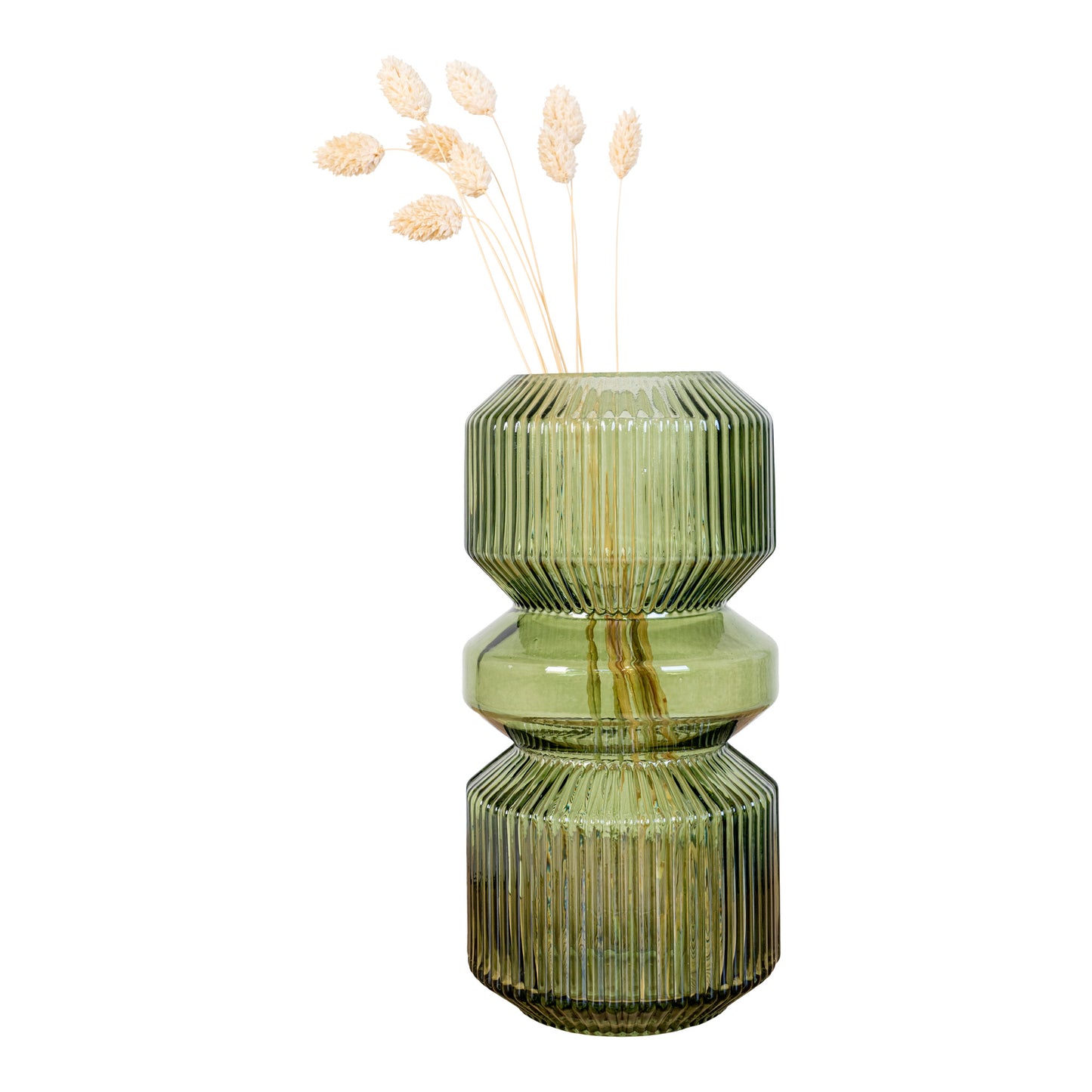 Vase - Vase, Glas, Grøn, Ø12X25 Cm ⎮ 5713917018680 ⎮ 4441070
