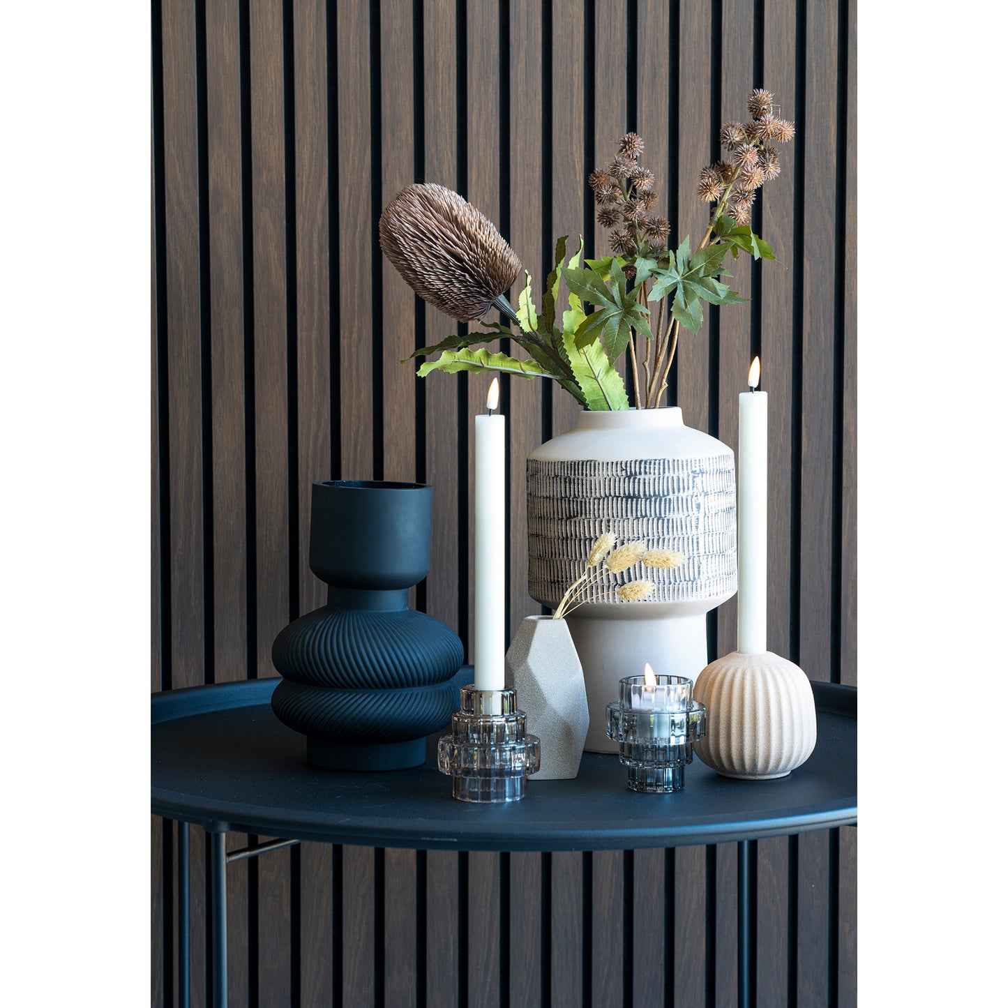 Vase - Vase, Glas, Sort, Ø15X22 Cm ⎮ 5713917019724 ⎮ 4441315