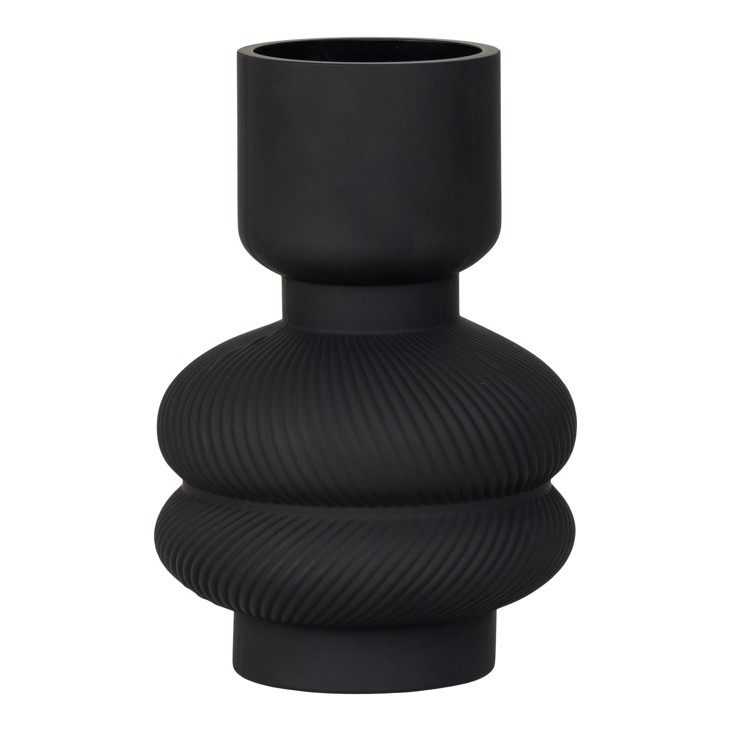 Vase - Vase, Glas, Sort, Ø15X22 Cm ⎮ 5713917019724 ⎮ 4441315