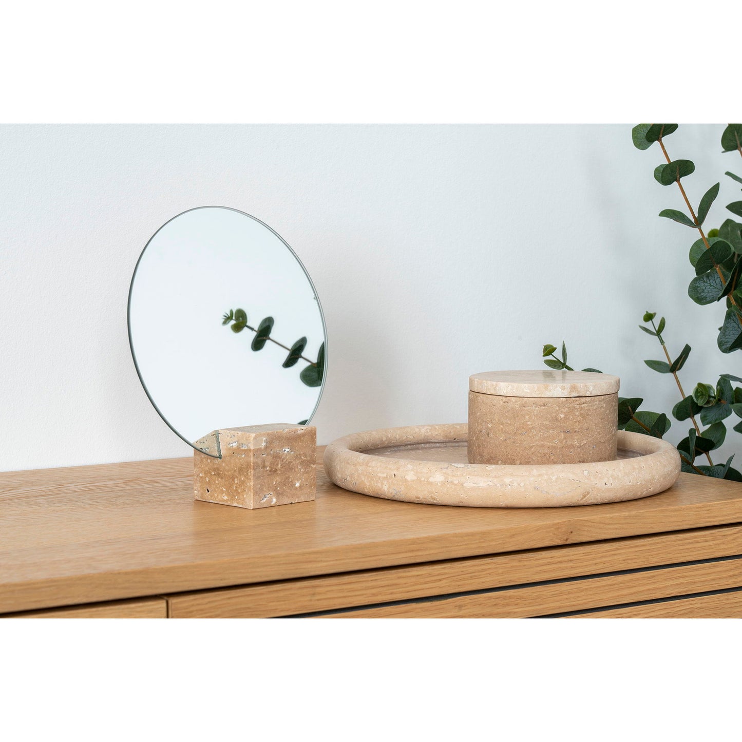 Krukke - Krukke, Travertin, Natur Ø10X6,5 Cm ⎮ 5713917032235 ⎮ 4441781