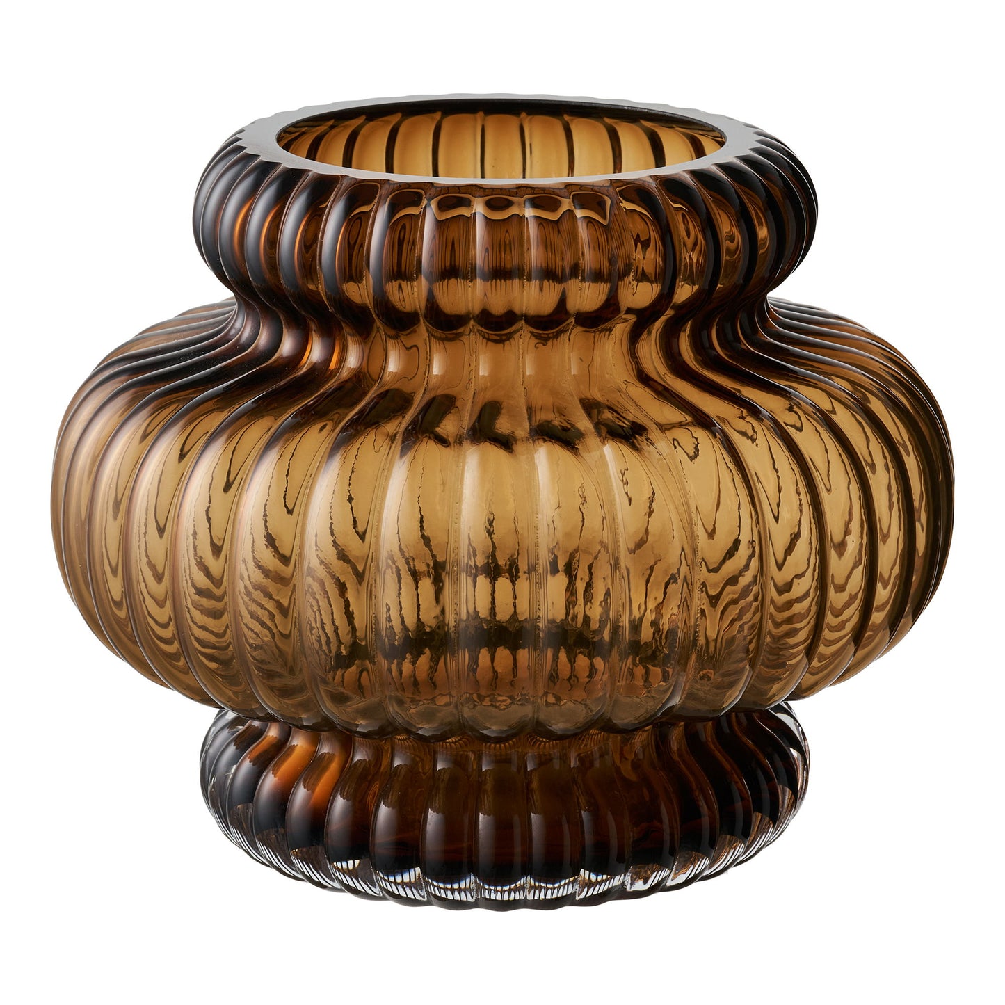 Vase - Vase, Mundblæst Glas, Smoked Brun Ø20X16 Cm ⎮ 5713917035939 ⎮ 4441791