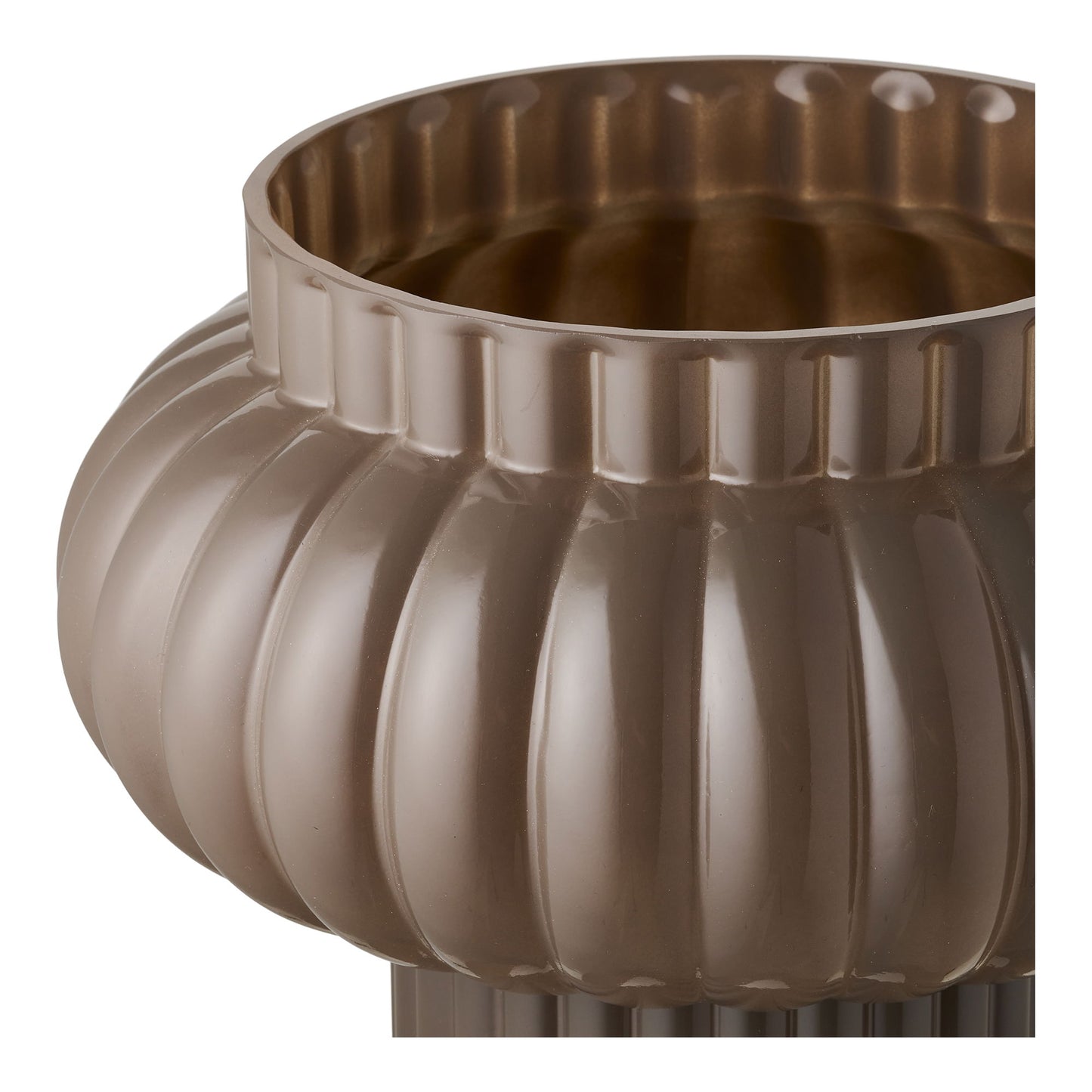 Vase - Vase, Mundblæst Glas, Brun Ø27X27 Cm ⎮ 5713917036004 ⎮ 4441792