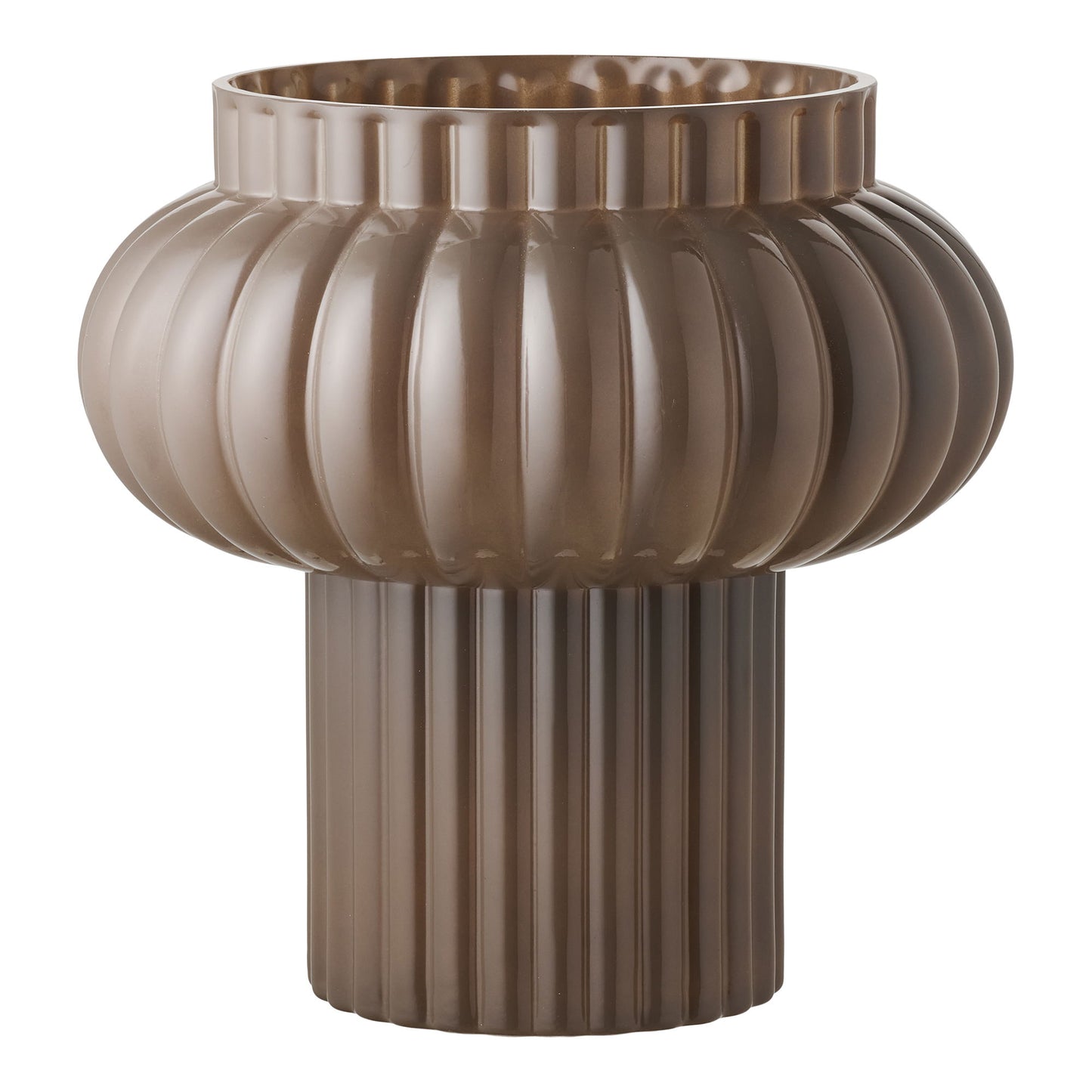 Vase - Vase, Mundblæst Glas, Brun Ø27X27 Cm ⎮ 5713917036004 ⎮ 4441792