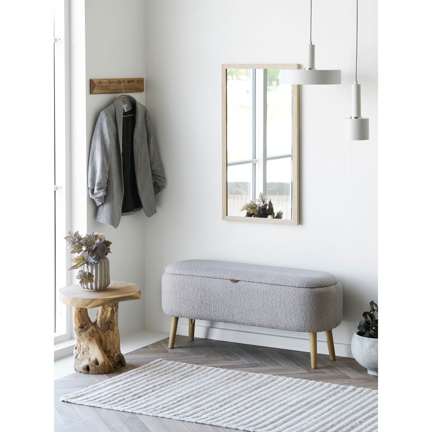 Barco Knagerække Med 5 Knager - Knagerække Med 5 Knager, Egetræ 50X8,5 Cm ⎮ 5713917037889 ⎮ 4494010