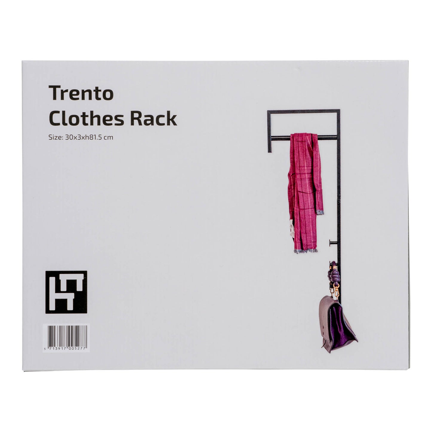 Trento Tøjstativ - Tøjstativ, Metal, Sort 3X30X82 Cm ⎮ 5713917005277 ⎮ 4494090