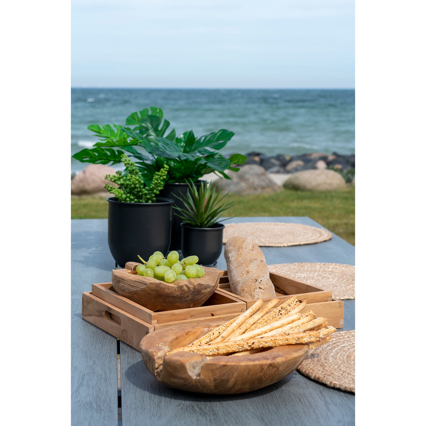 Rio Skål - Skål, Teak, Natur Ø20X8 Cm ⎮ 5713917007073 ⎮ 4501010