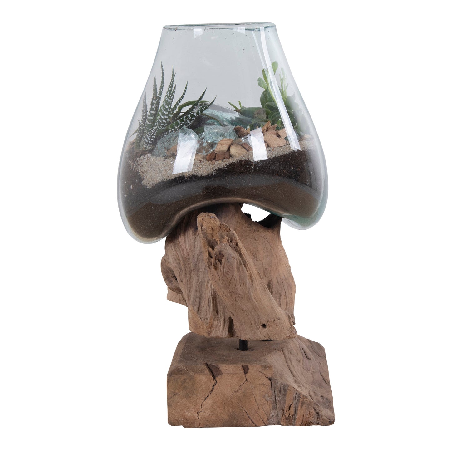 San Marino Waterdrop - Waterdrop, Teak/Glas, Natur H:25 Cm ⎮ 5713917009503 ⎮ 4501050