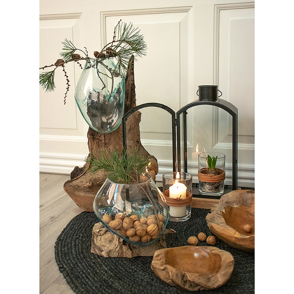 San Marino Waterdrop - Waterdrop, Teak/Glas, Natur, H50 Cm ⎮ 5713917009558 ⎮ 4501052