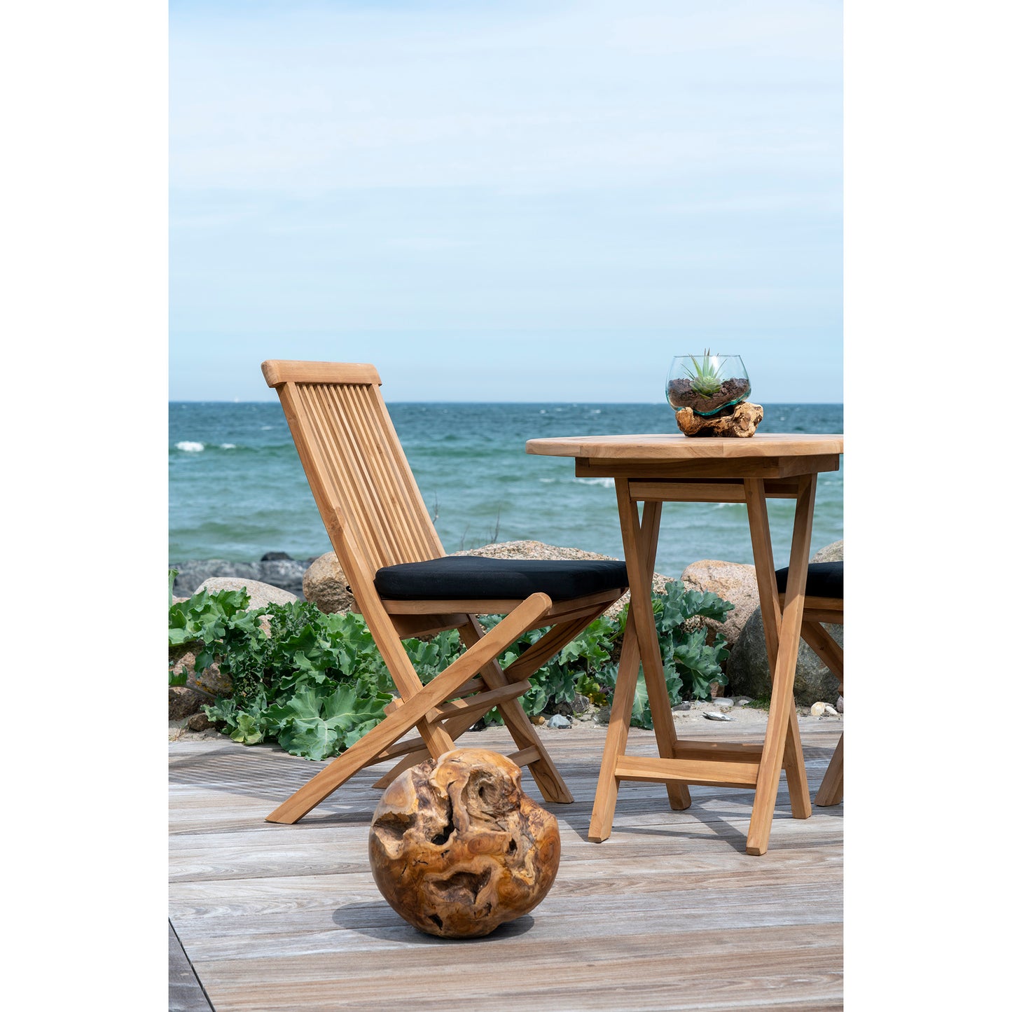 San Marino Waterdrop - Waterdrop, Teak/Glas, Natur H:15 Cm ⎮ 5713917009855 ⎮ 4501055