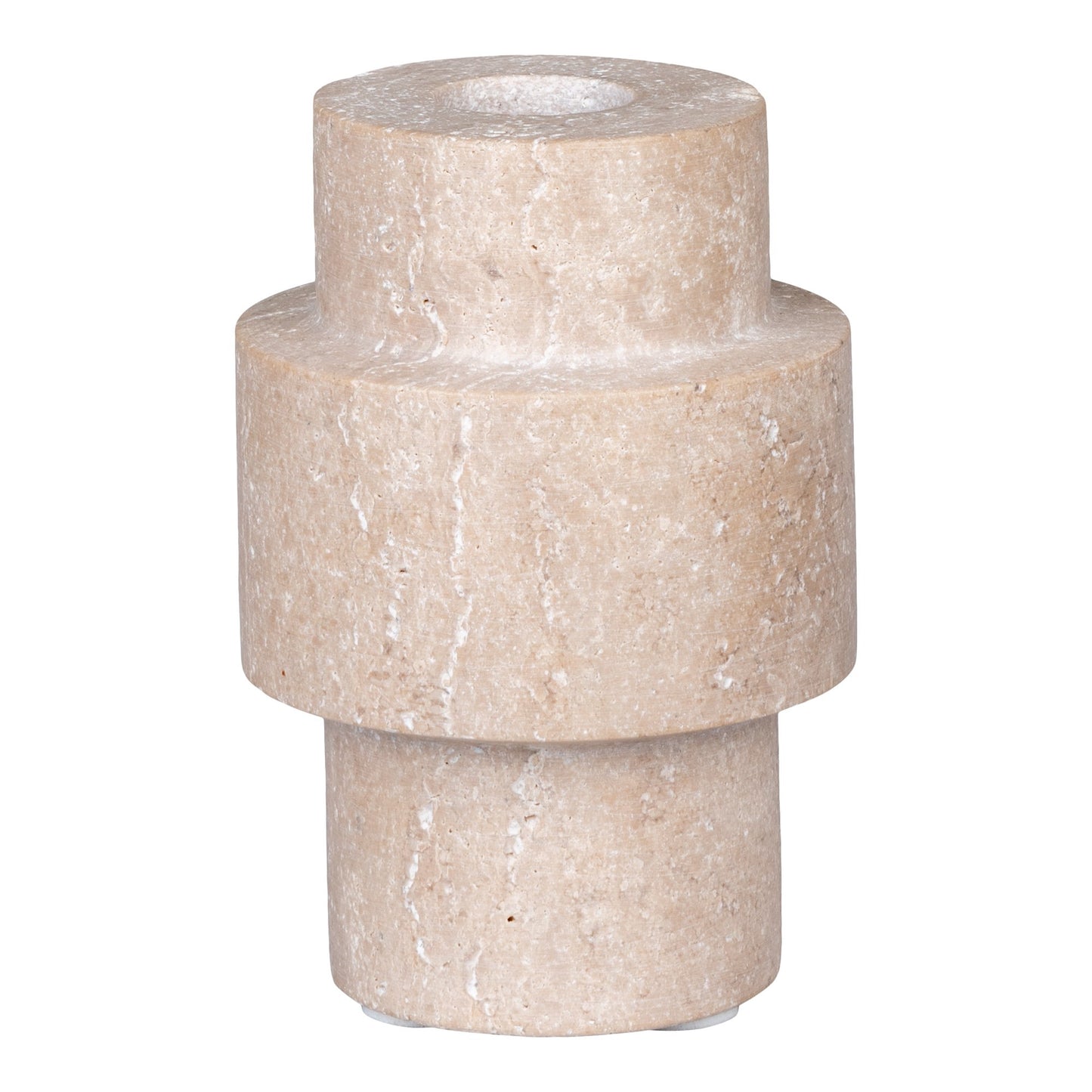 Lysestage - Lysestage, Travertin, Natur, Ø7X10 Cm ⎮ 5713917028528 ⎮ 4561047