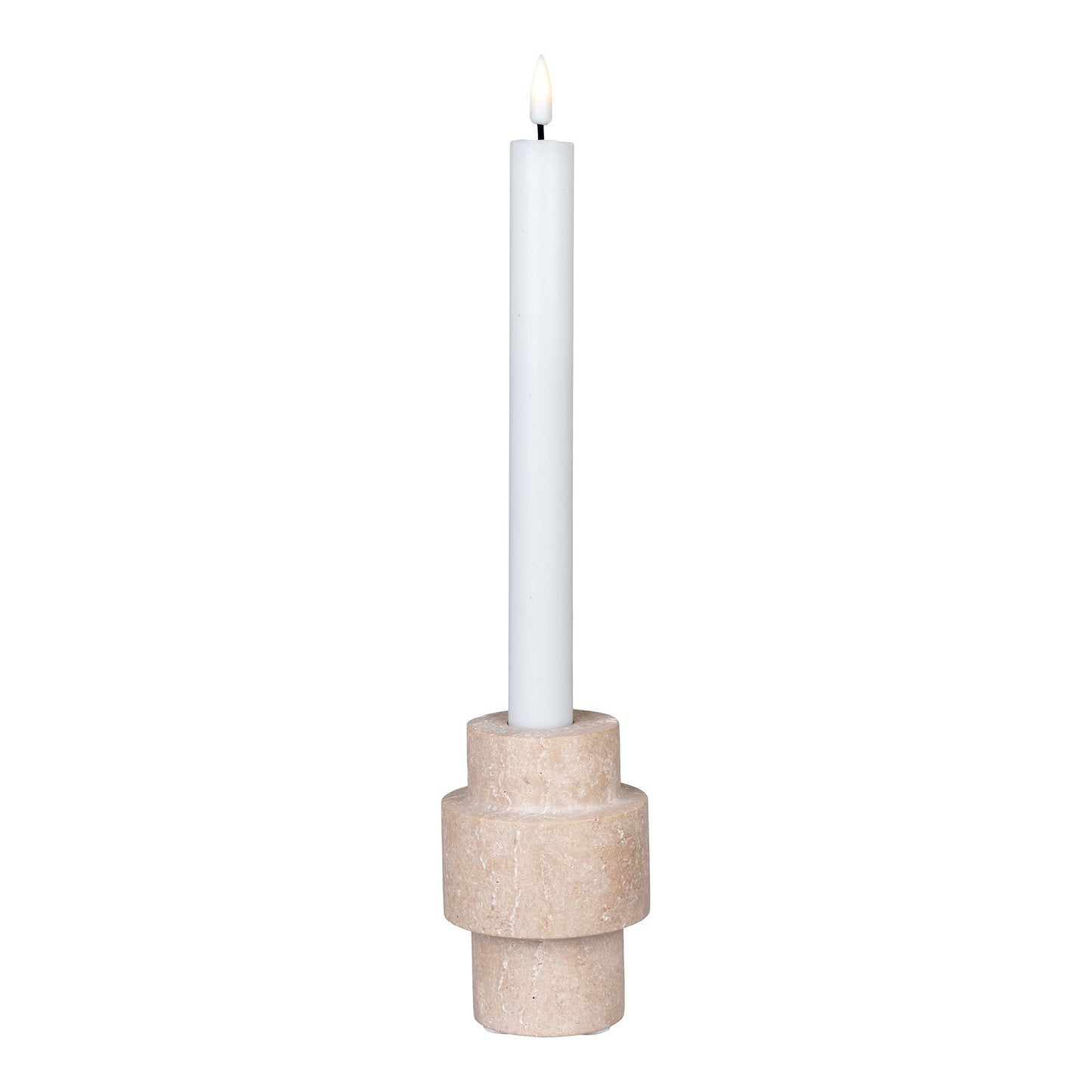 Lysestage - Lysestage, Travertin, Natur, Ø7X10 Cm ⎮ 5713917028528 ⎮ 4561047