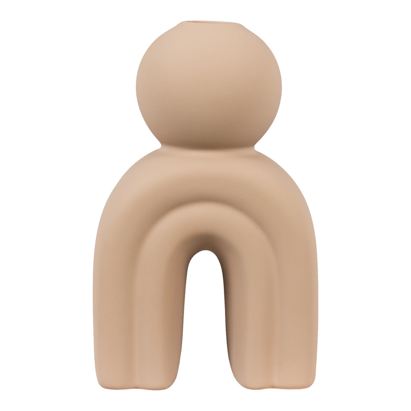 Lysestage - Lysestage, Keramik, Brun 10,5X6,5X17 Cm ⎮ 5713917024643 ⎮ 4561175