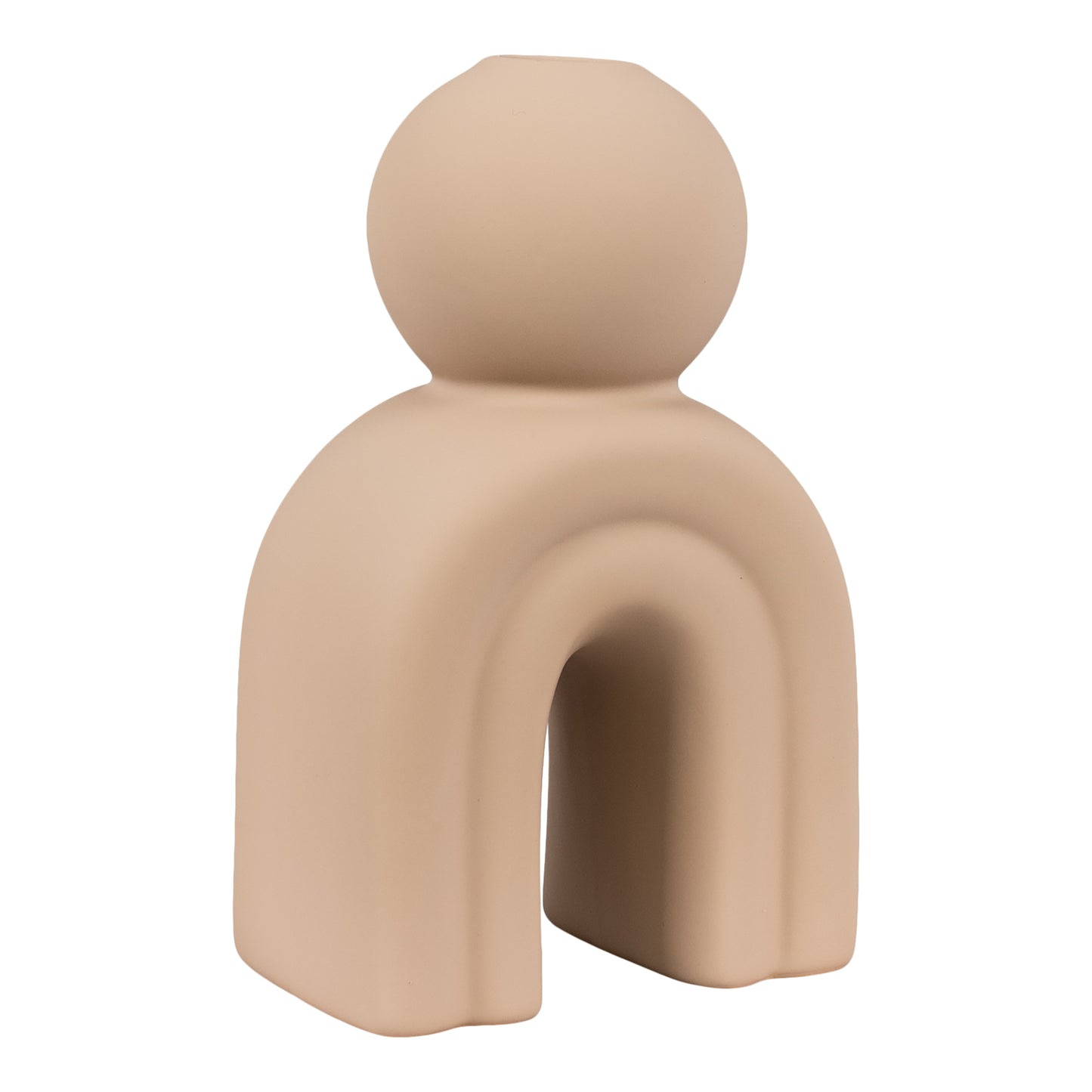 Lysestage - Lysestage, Keramik, Brun 10,5X6,5X17 Cm ⎮ 5713917024643 ⎮ 4561175