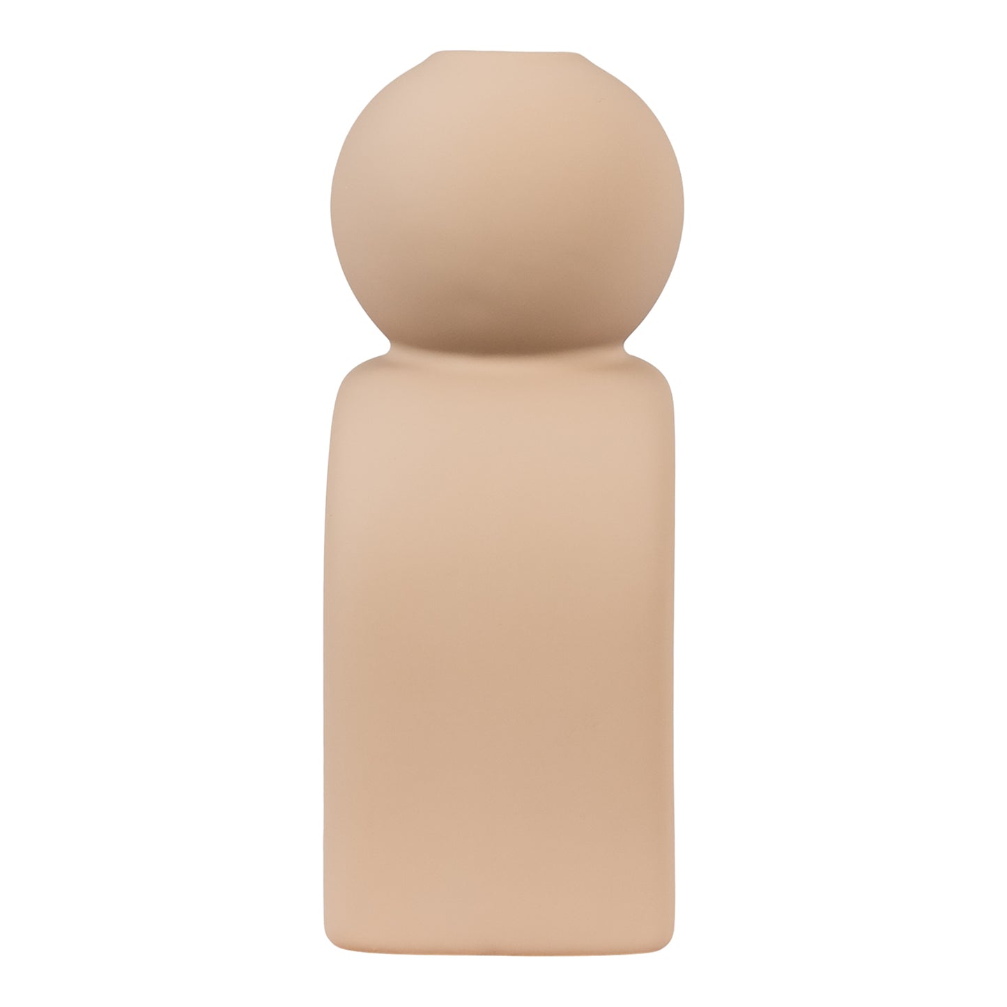 Lysestage - Lysestage, Keramik, Brun 10,5X6,5X17 Cm ⎮ 5713917024643 ⎮ 4561175