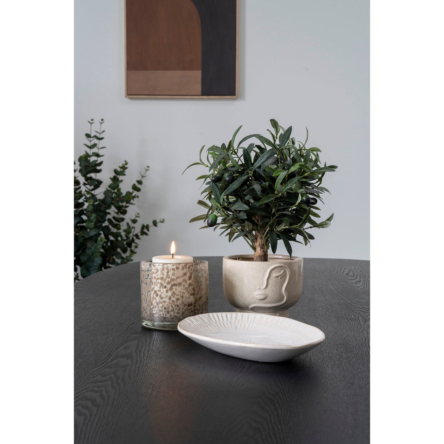 Lysestage - Lysestage, Glas, Brun Ø12X12 Cm ⎮ 5713917032174 ⎮ 4561188