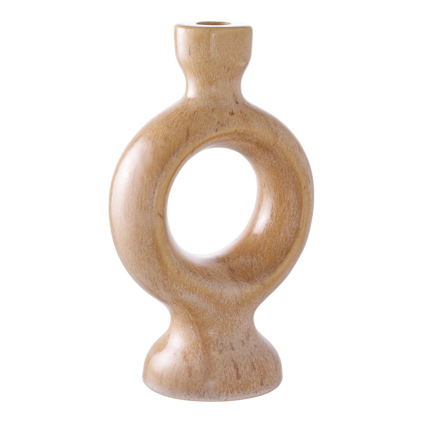 Lysestage - Lysestage, Keramik, Brun 13,5X8,8X23,4 Cm ⎮ 5713917034536 ⎮ 4561191